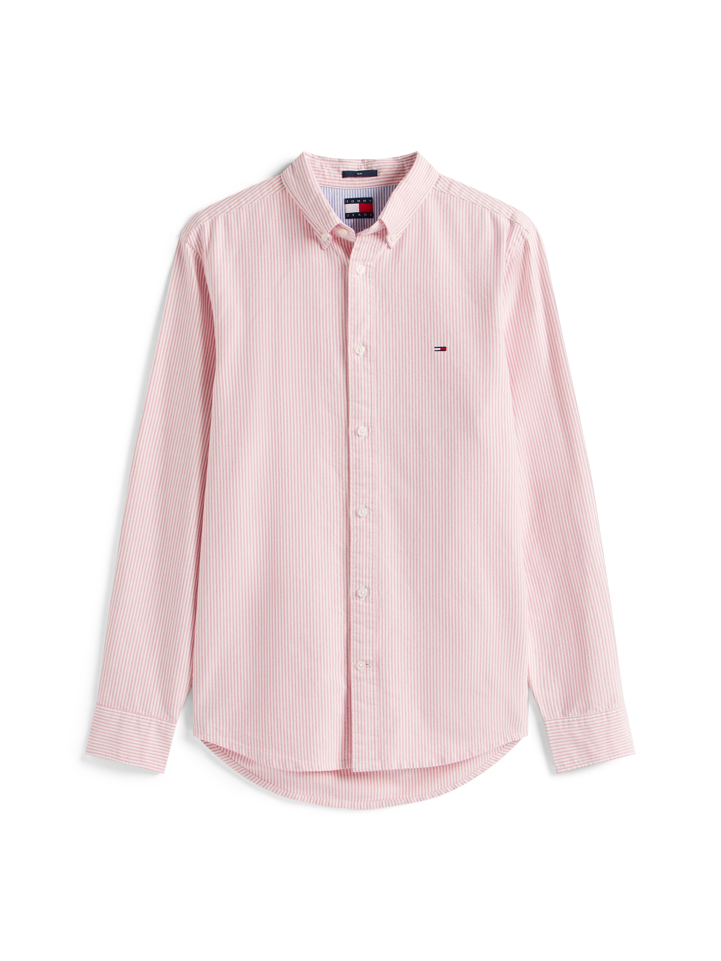 Tommy Jeans Langarmhemd »TJM SLIM STRIPE OXFORD SHIRT EXT«, Mit Button-Down-Kragen