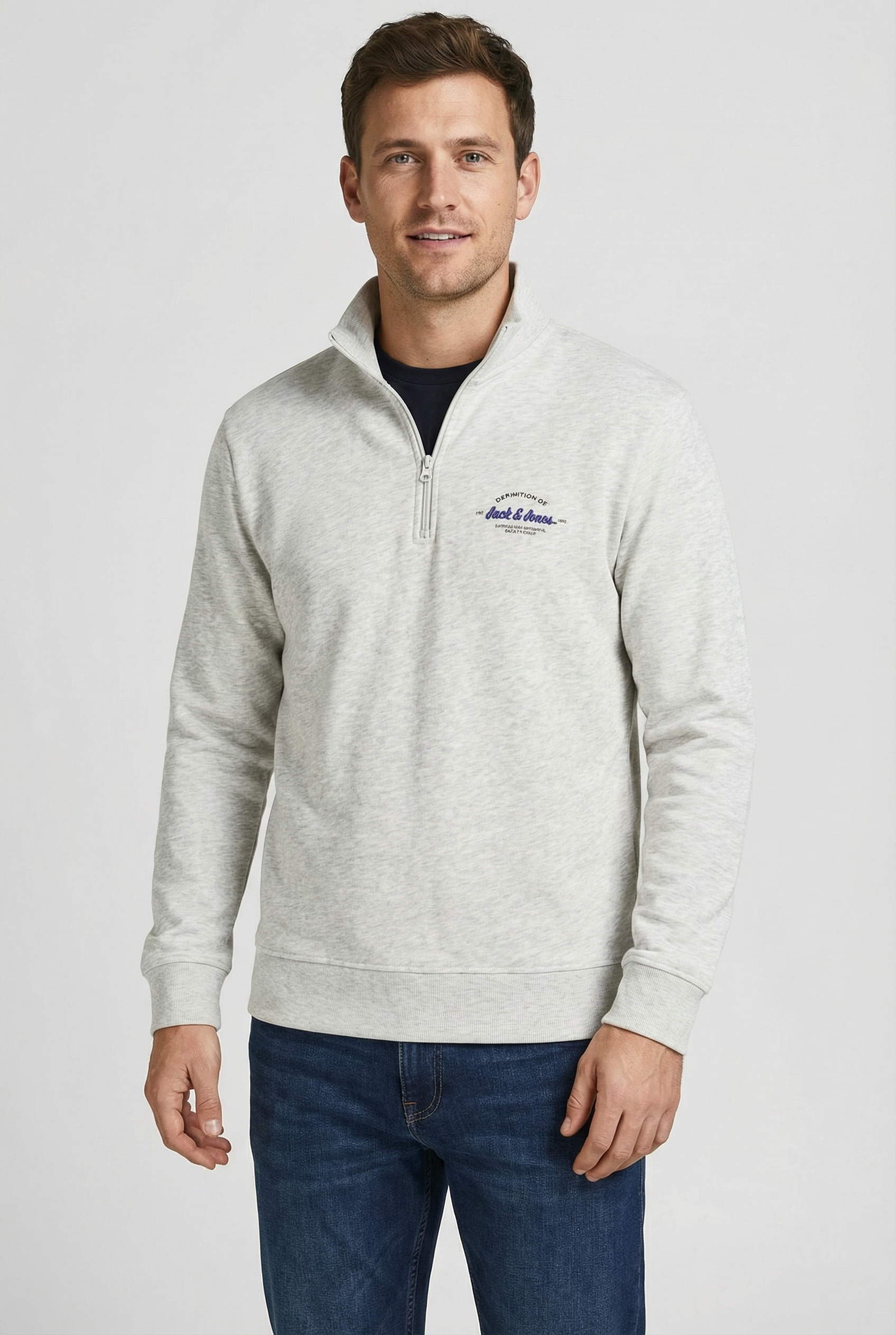 Jack & Jones Sweater "JJBRANDON SWEAT HALF ZIP" günstig online kaufen
