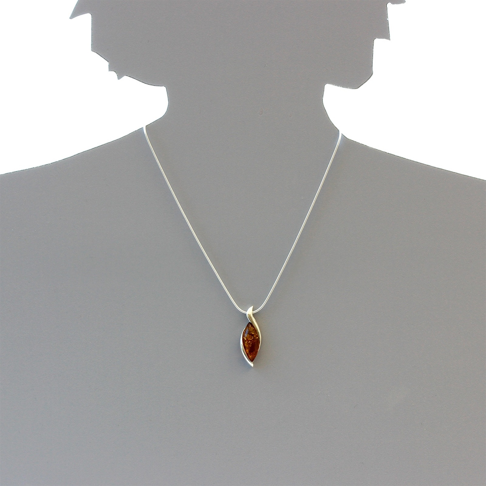 Ostsee-Schmuck Patricia Pendant White Silver 925 2