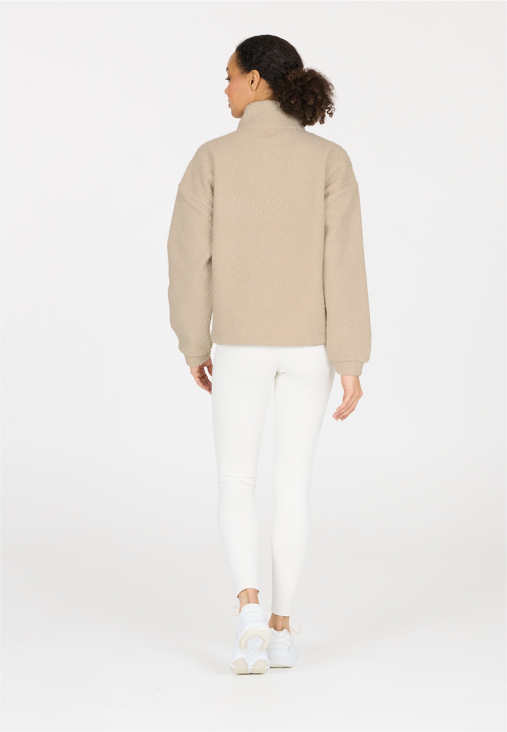 ATHLECIA Strickpullover »Florrie«, mit Teddy-Fleece und halbem Reißverschluss