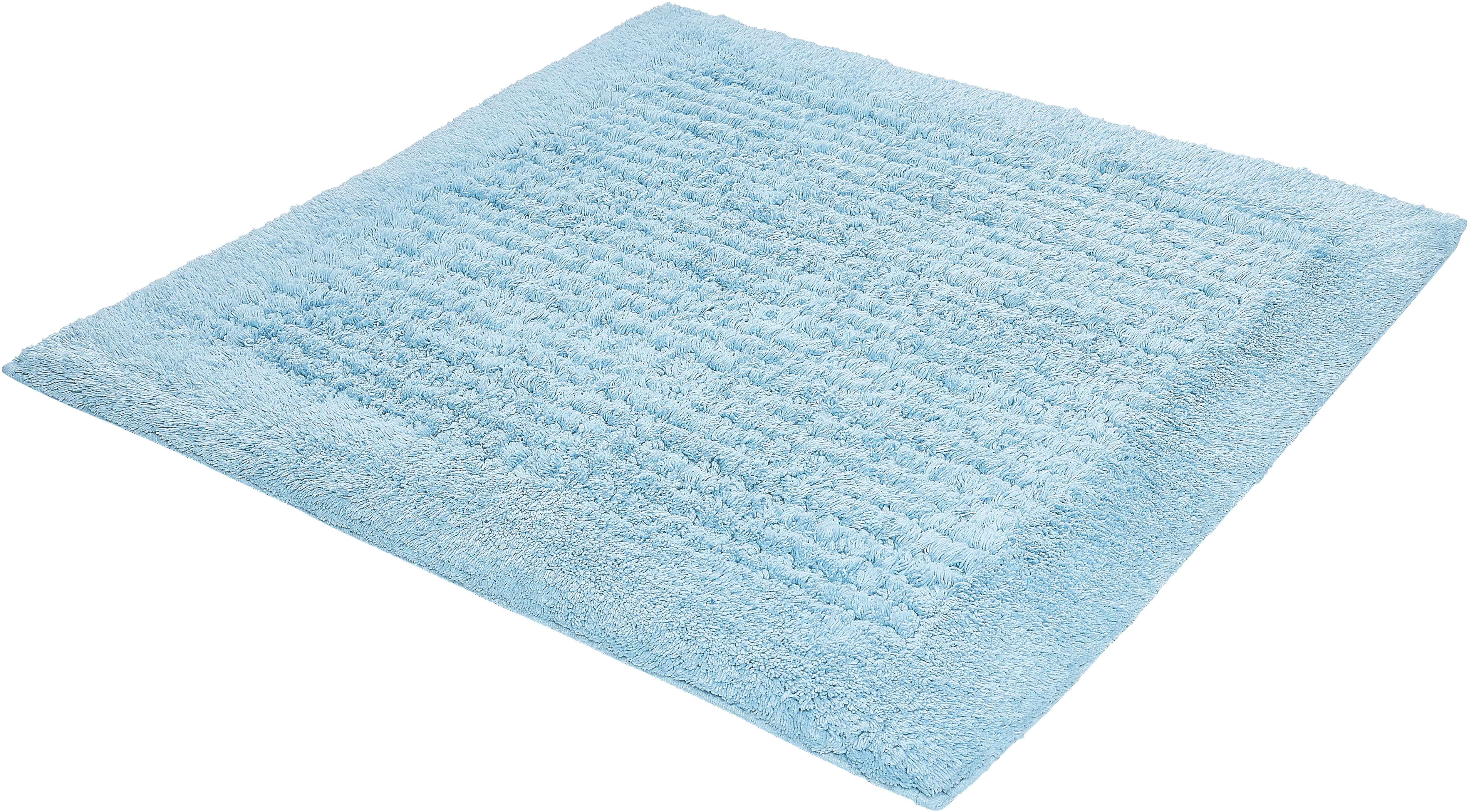 Kleine Wolke Badematte "Net, Badvorleger, Badezimmer Teppich" Höhe 17 mm rutschhemmend beschichtet fußbodenheizungsgeeignet Badteppich, Uni Farben, rutschhhemmend