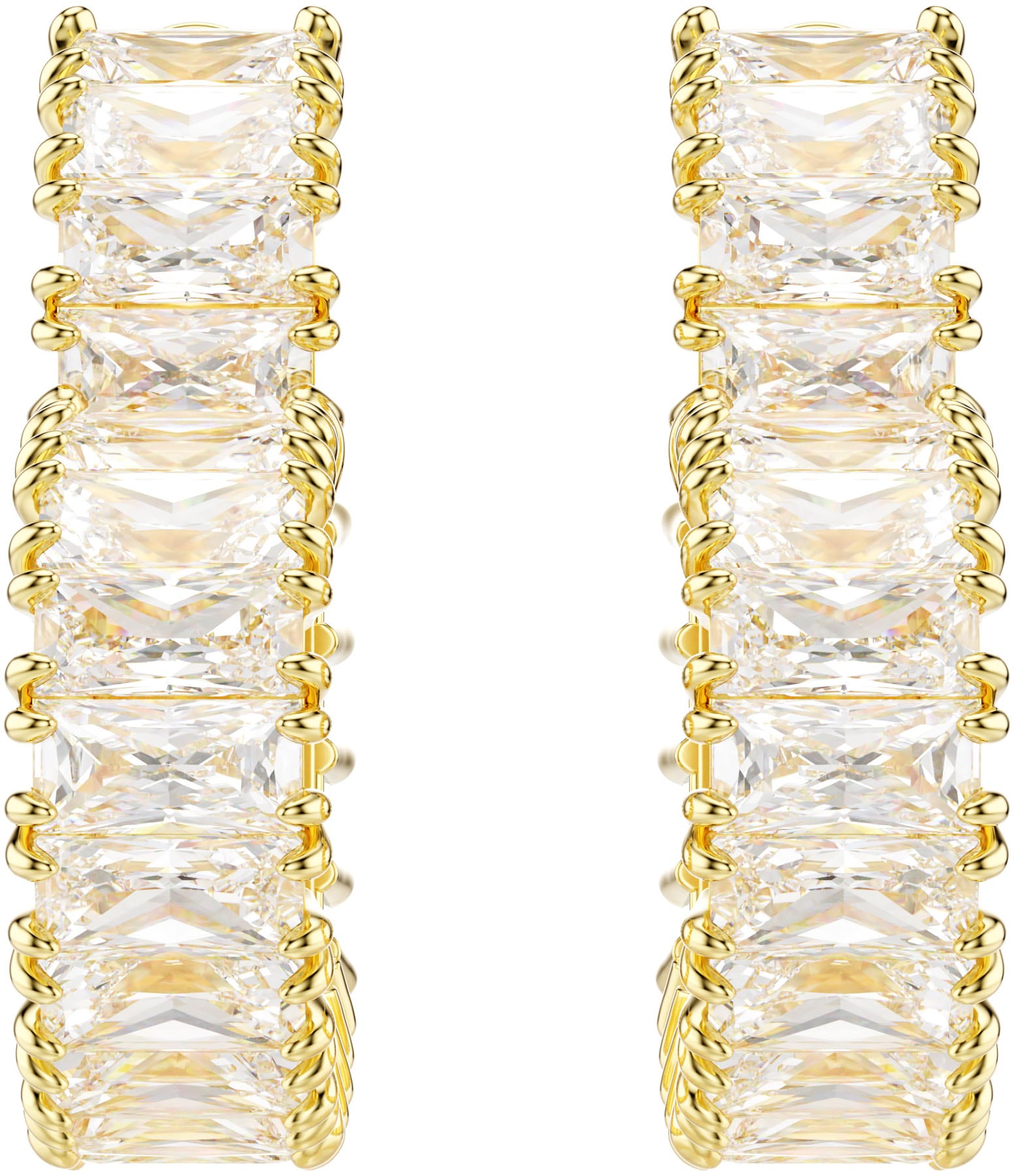 Swarovski Paar Creolen »Schmuck Geschenk Matrix Ohrringe Herz, 5693512, 5706340«, mit Swarovski® Zirkonia (synth.)
