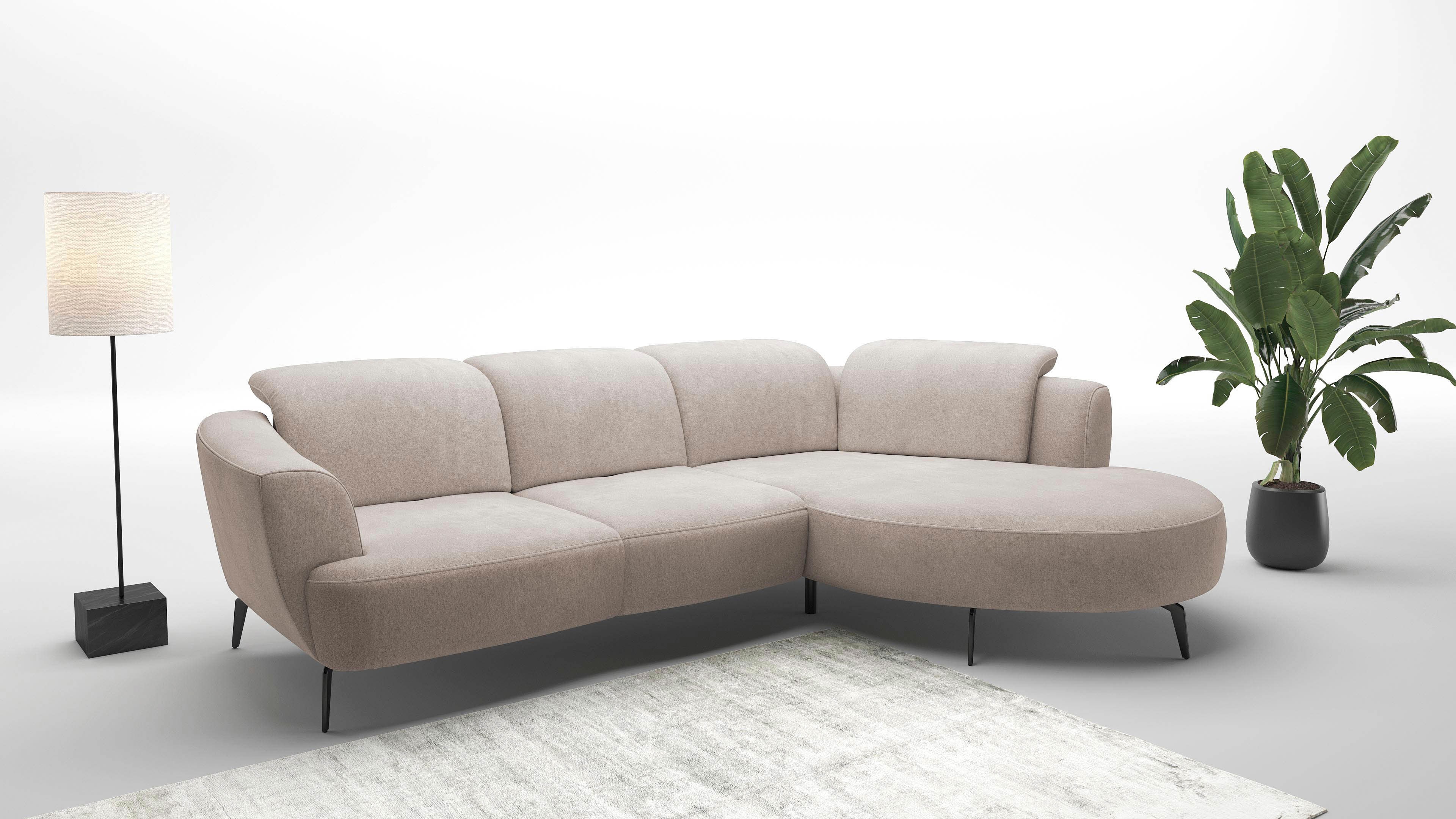 sit&more Ecksofa "Zoe" ink.Sitztiefenverstellung, wahlweise mit Kopfteilverstellung