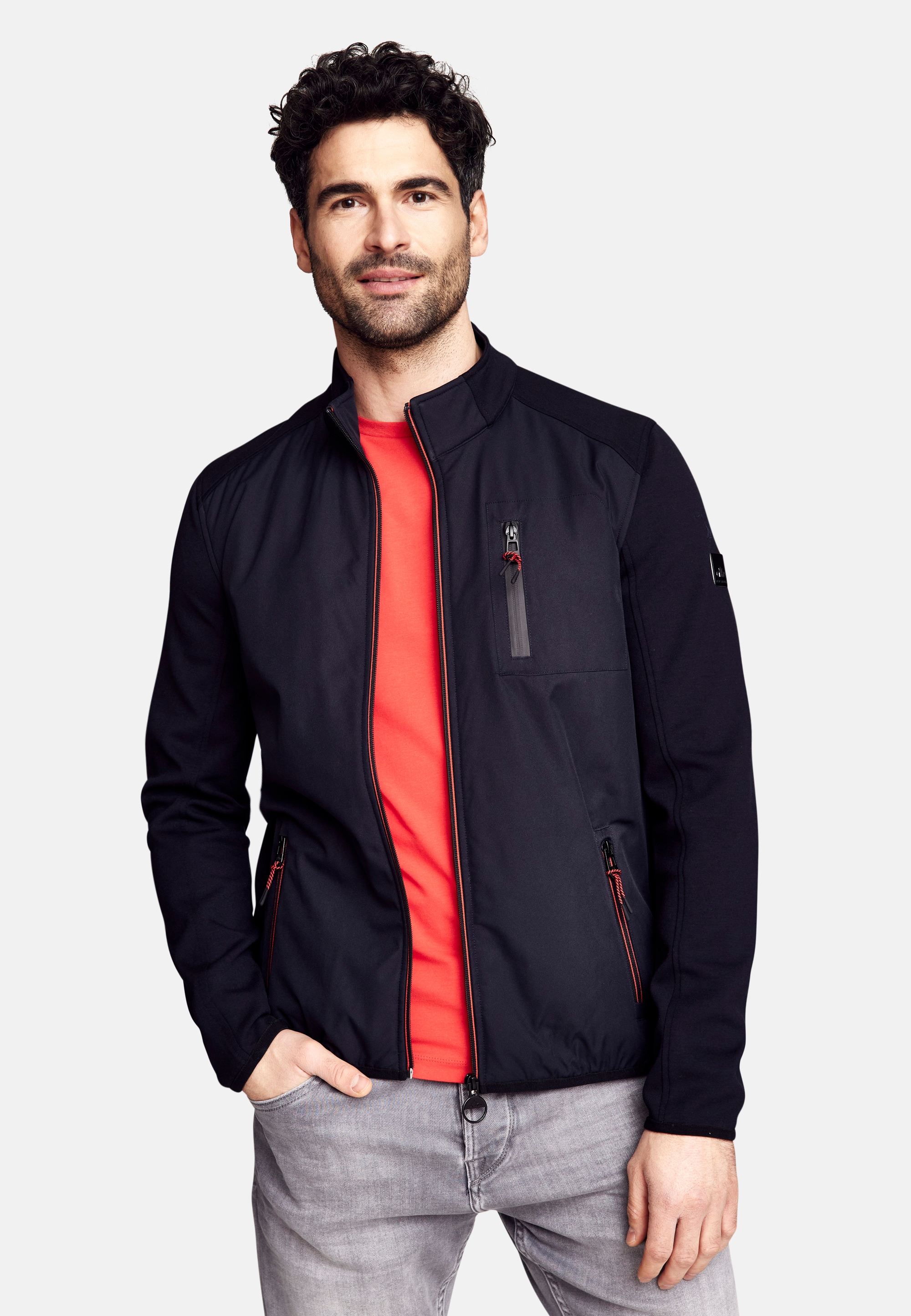 New Canadian Outdoorjacke, mit trendigen Kontrastdetails