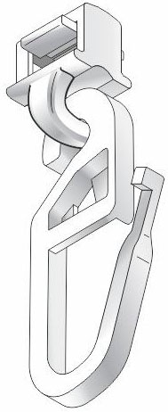 Klick-Gleiter HINNO, B:0,85cm H:1cm L:3cm, weiß, Kunststoff, Gardinenbefestigungen, "hinno-clic HC32", HINNO Clic-Gleiter