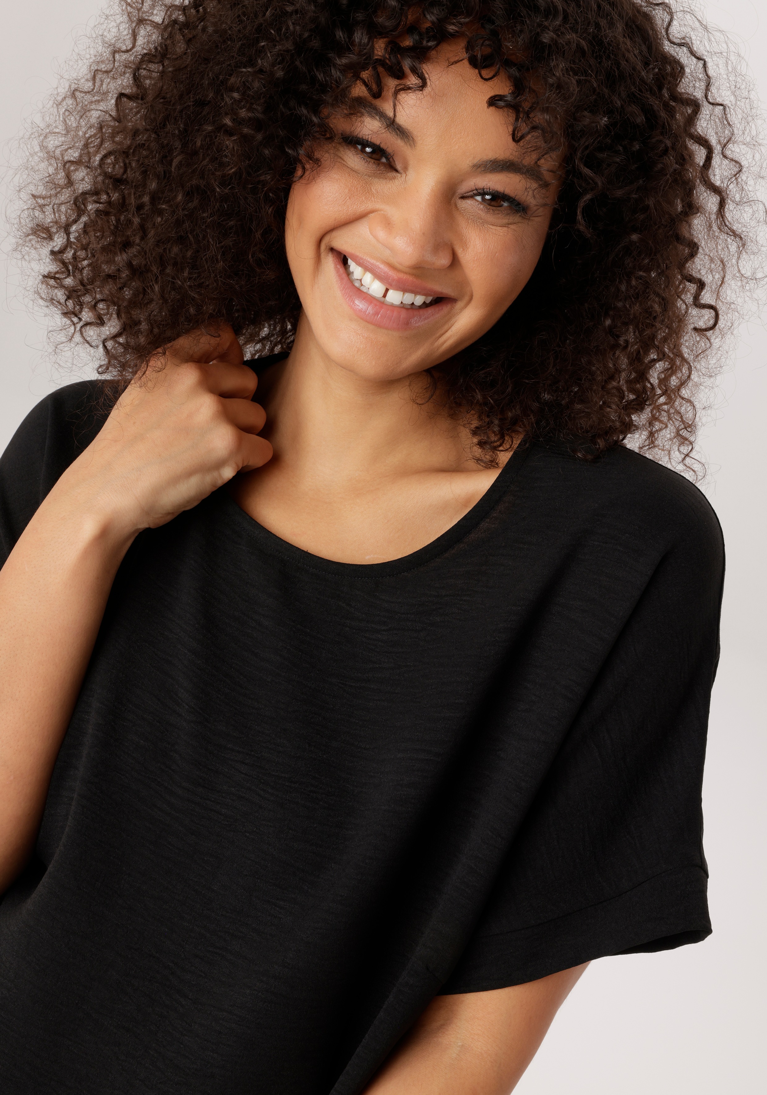 Thumbnail - Aniston PLUS Schlupfbluse in weicher Pique-Qualität - NEUE KOLLEKTION