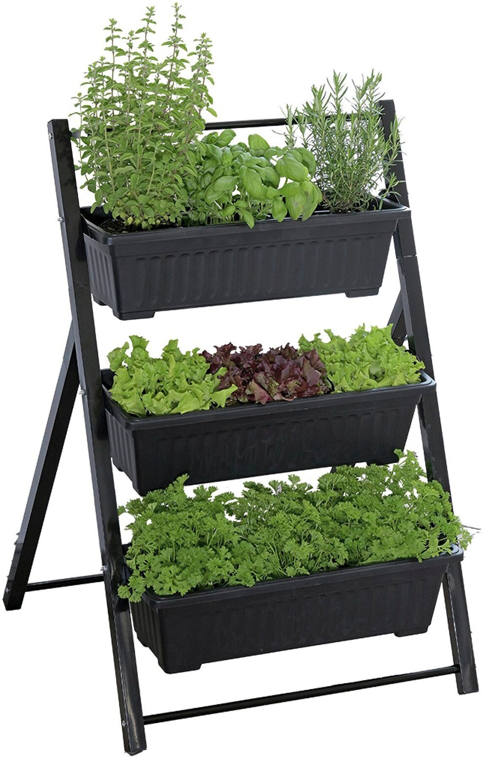 Maximex Hochbeet »Vertikales Hochbeet 3 Etagen« vertikales Hochbeet für Balkon & Terrasse, herausnehmbare Pflanzkästen
