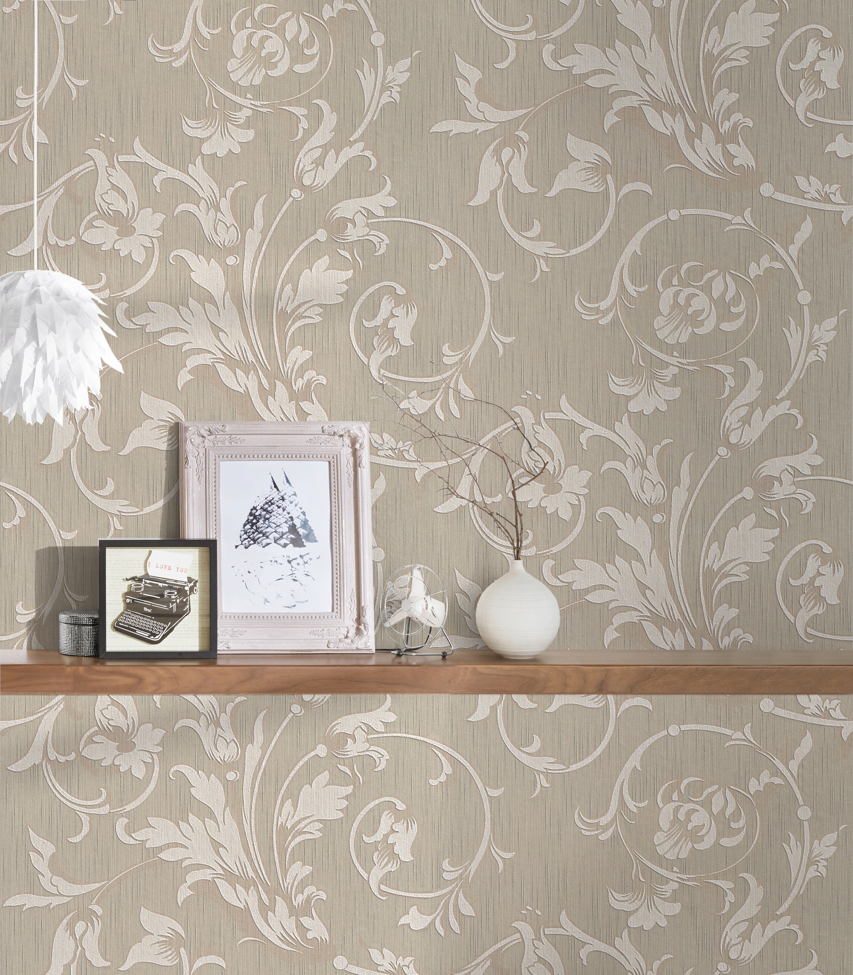 Architects Paper Textiltapete »Tessuto«, Barock-floral-gemustert, Blumen-Tapete Floral Tapeten Wohnzimmer Schlafzimmer Küche Flur Design