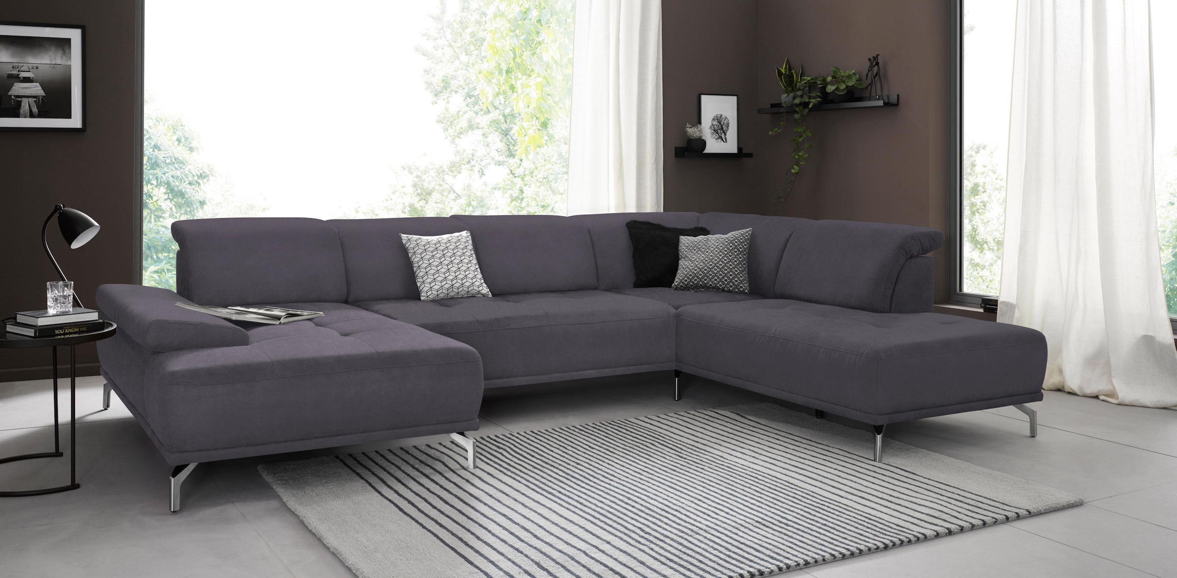 Home affaire Wohnlandschaft "Caluna" Inkl.Sitztiefenverstellung, wahlweise günstig online kaufen