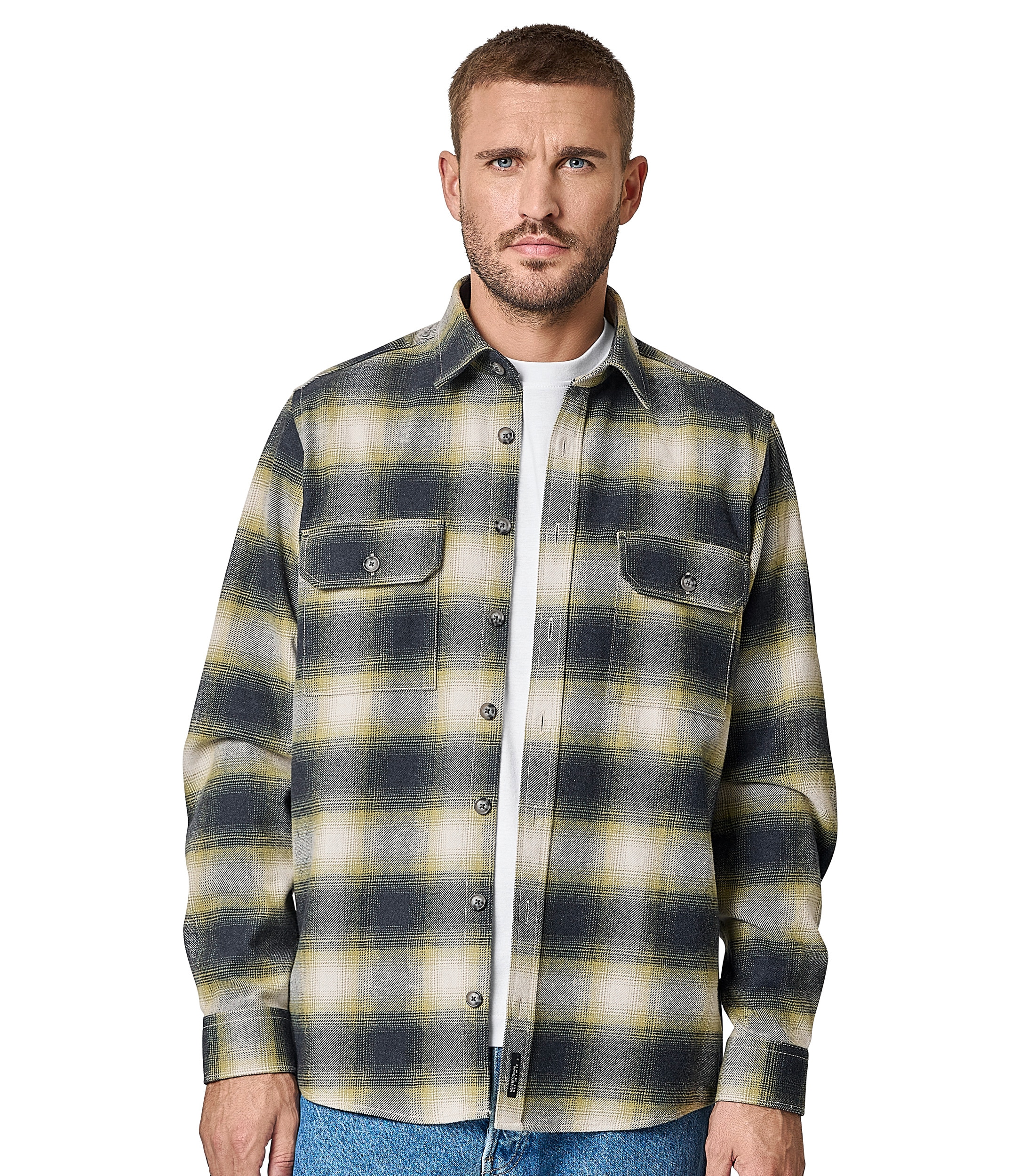 CASAMODA Langarmhemd "CASAMODA Hemdjacke kariert" günstig online kaufen