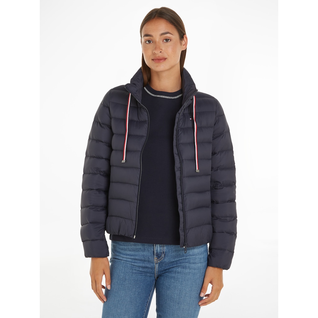 Tommy Hilfiger Kurzjacke »PACKABLE LW DOWN GS JACKET«, mit gestreiftem Kordelzug