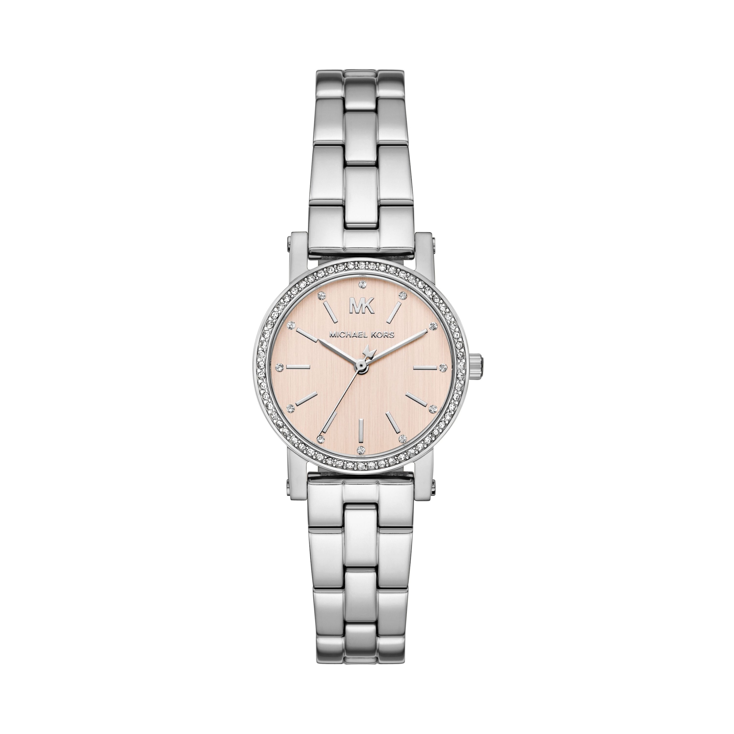 MICHAEL KORS Quarzuhr »Corey« Armbanduhr, Edelstahlarmband, analog, Glassteine