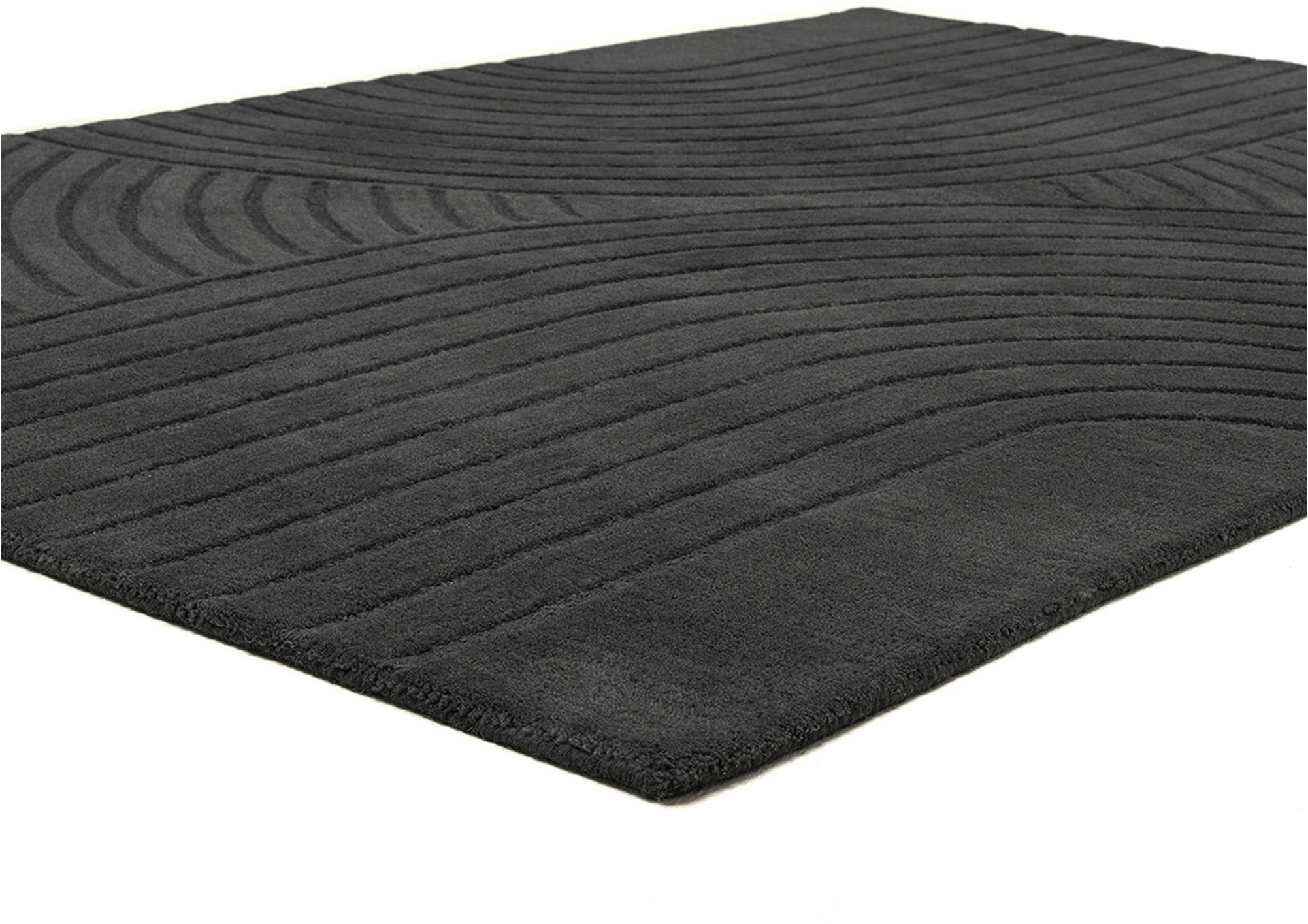 OTTO home Wollteppich »Gabbo Design, Handgefertigt, Teppich,  reine Wolle,« rechteckig 14 mm Höhe Hoch-Tief-Effekt, reine Wolle, Scandi-Look, Naturfaser