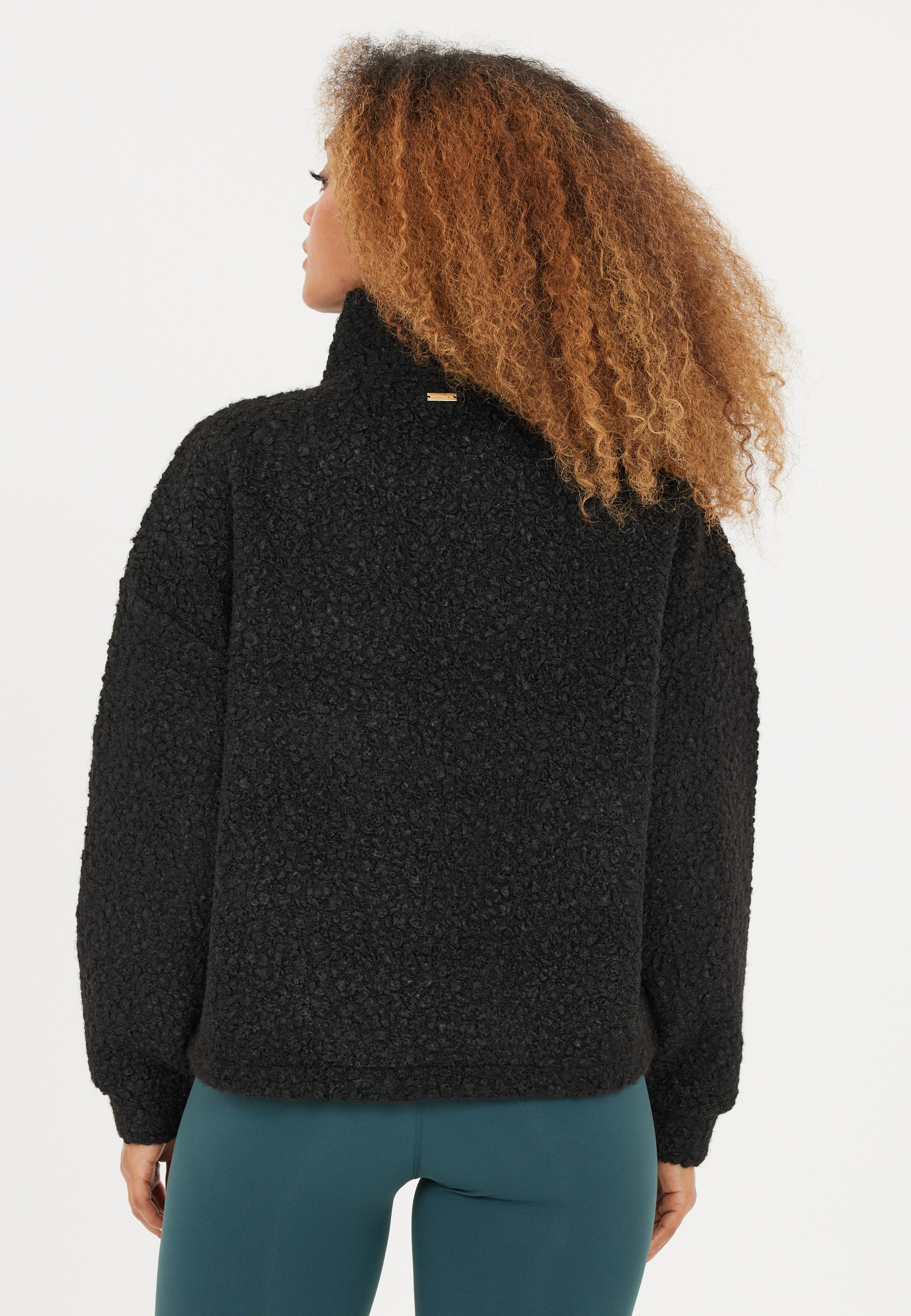 ATHLECIA Strickpullover »Florrie«, mit Teddy-Fleece und halbem Reißverschluss