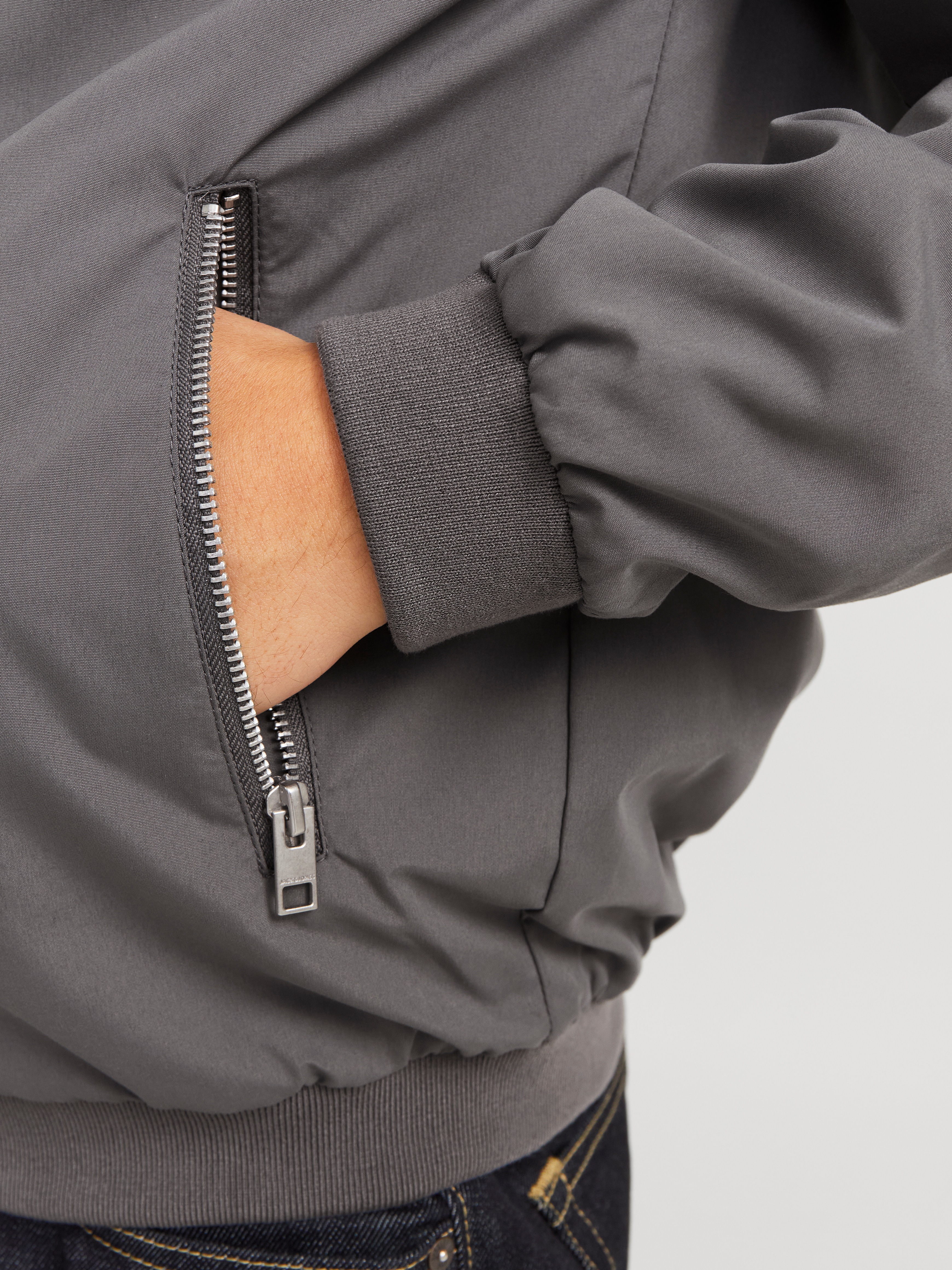 Thumbnail - Jack & Jones Blouson "JJERUSH mit Stehkragen und Reißverschlusstaschen" ohne Kapuze unifarben, modisch, regular fit, Pol...