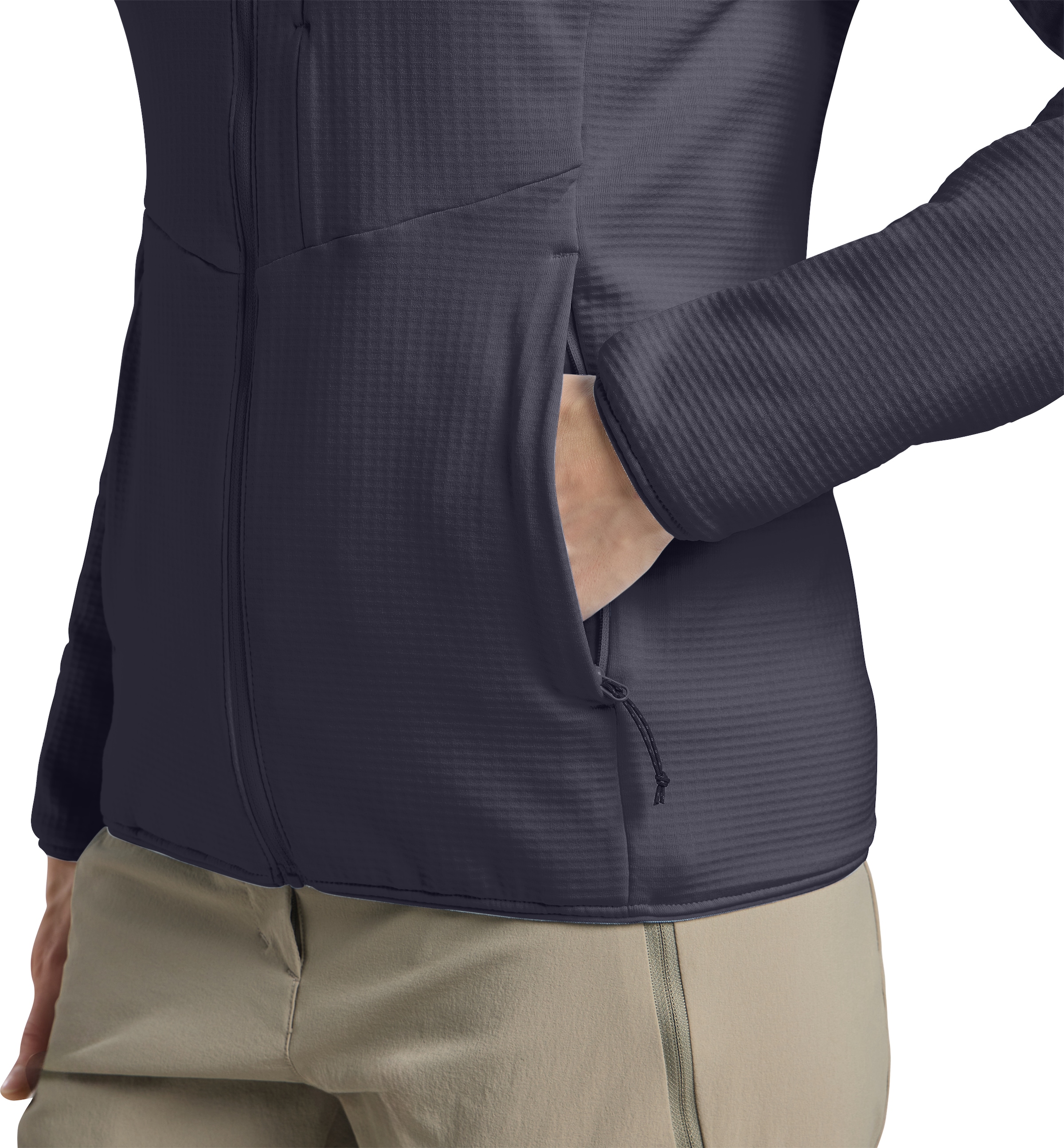Jack Wolfskin Kapuzenfleecejacke »KOLBENBERG HOODED FZ W«, Gitterfleece, Übergangsjacke, Atmungsaktiv