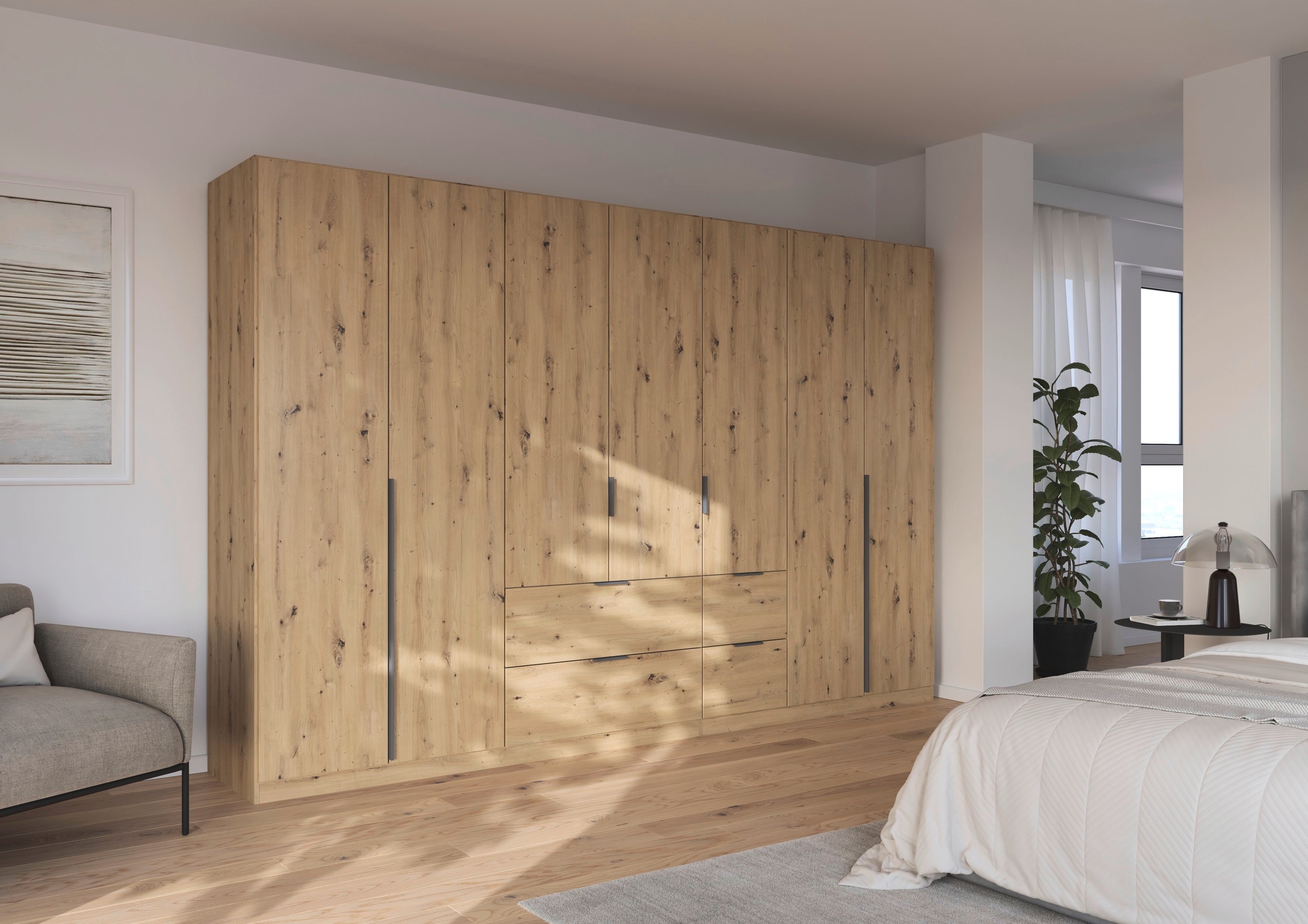 OTTO home Drehtürenschrank "Kleiderschrank Schrank Garderobe AGORDO mit Dek günstig online kaufen