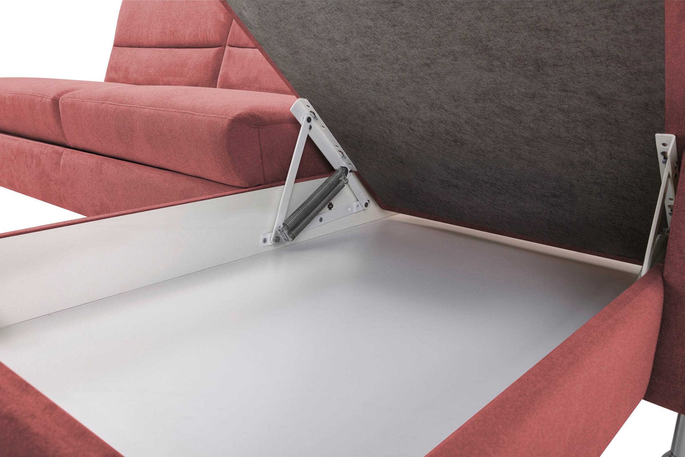 CALIZZA INTERIORS Ecksofa »Onyx L-Form«, Recamiere links oder rechts, wahlweise mit Bettfunktion, Breite 270 cm