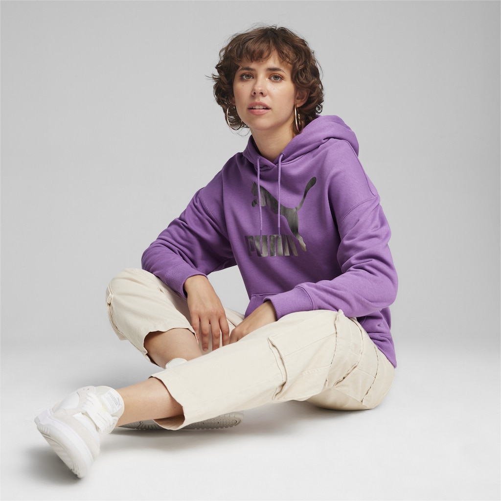 PUMA Hoodie »CLASSICS Shiny Hoodie Damen«