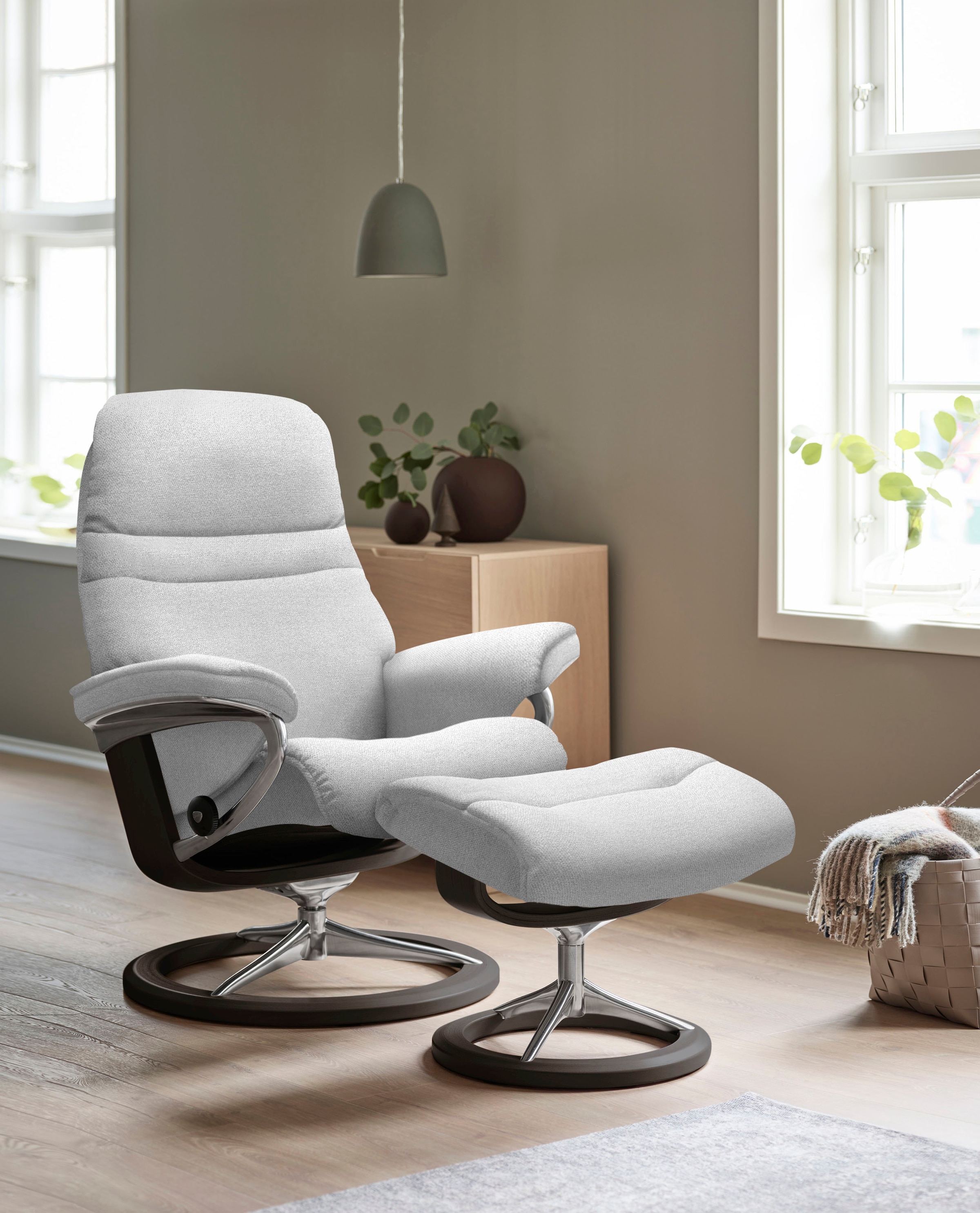 Stressless Relaxsessel "Sunrise", (Set, Relaxsessel mit Hocker), mit Signat günstig online kaufen