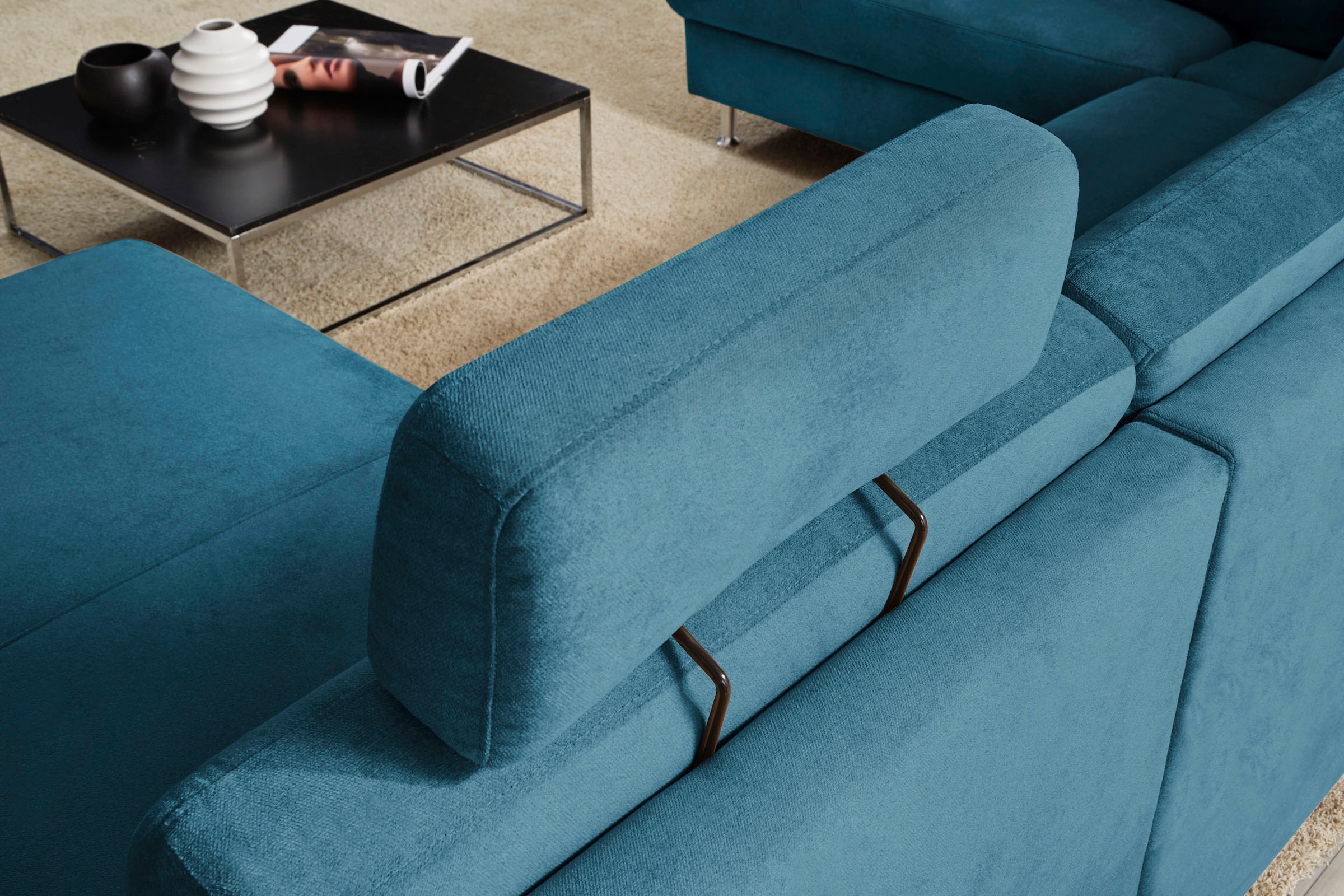 CALIZZA INTERIORS Wohnlandschaft »Onyx U-Form«, (3 St.), wahlweise mit Bettfunktion und Bettkasten