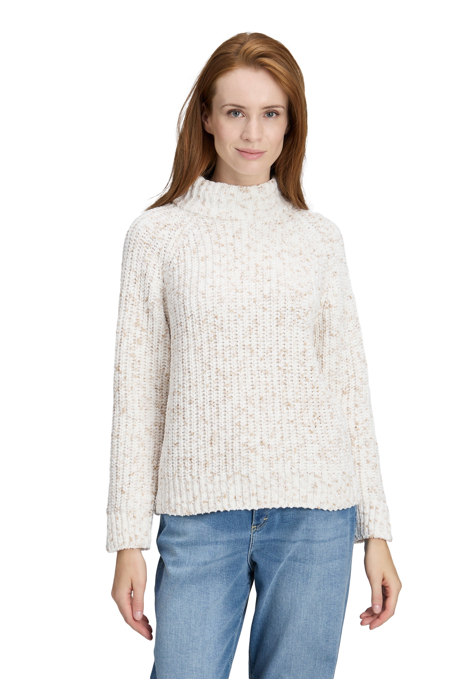 Cartoon Strickpullover "Cartoon Damen Strickpullover mit Stehkragen", (1 tl günstig online kaufen