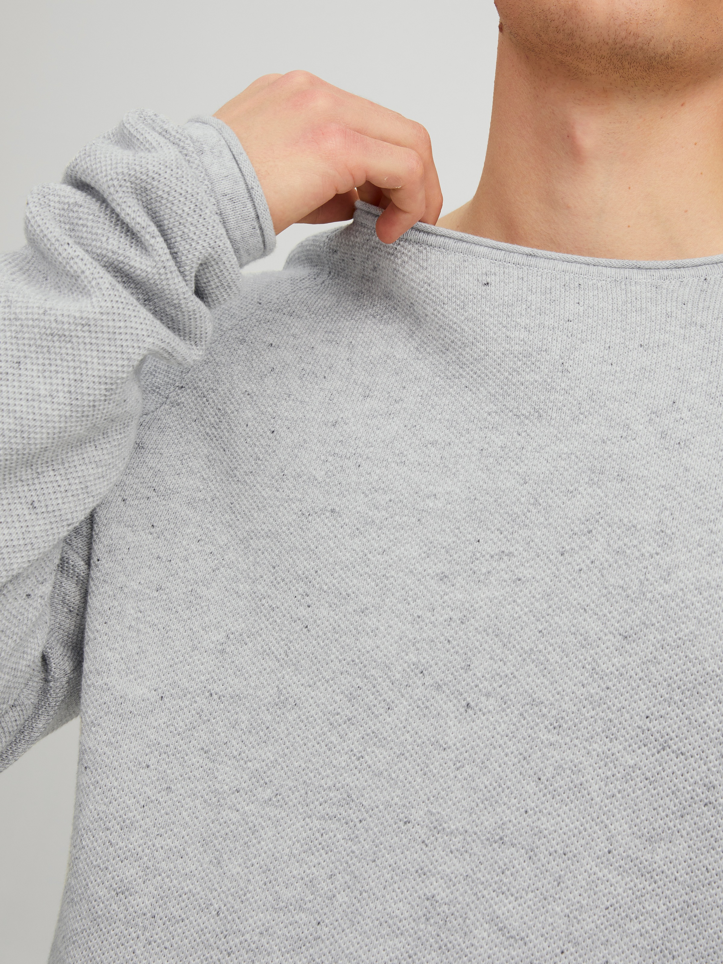 Jack & Jones Rundhalspullover »JJEHILL KNIT CREW NECK NOOS« Baumwolle, regular fit