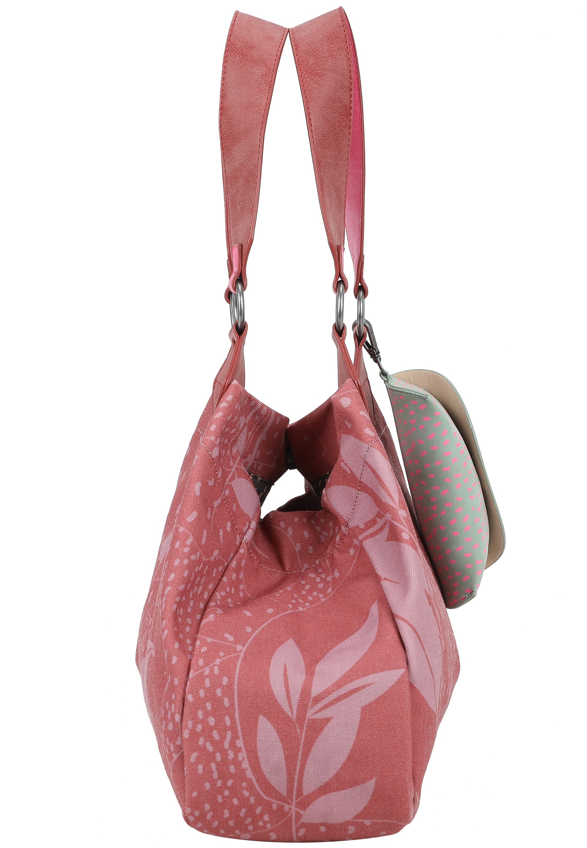 Fritzi aus Preußen Henkeltasche »Leaves Canvas Anthra Ice« mit abnehmbarem Sonnenbrillenetuis