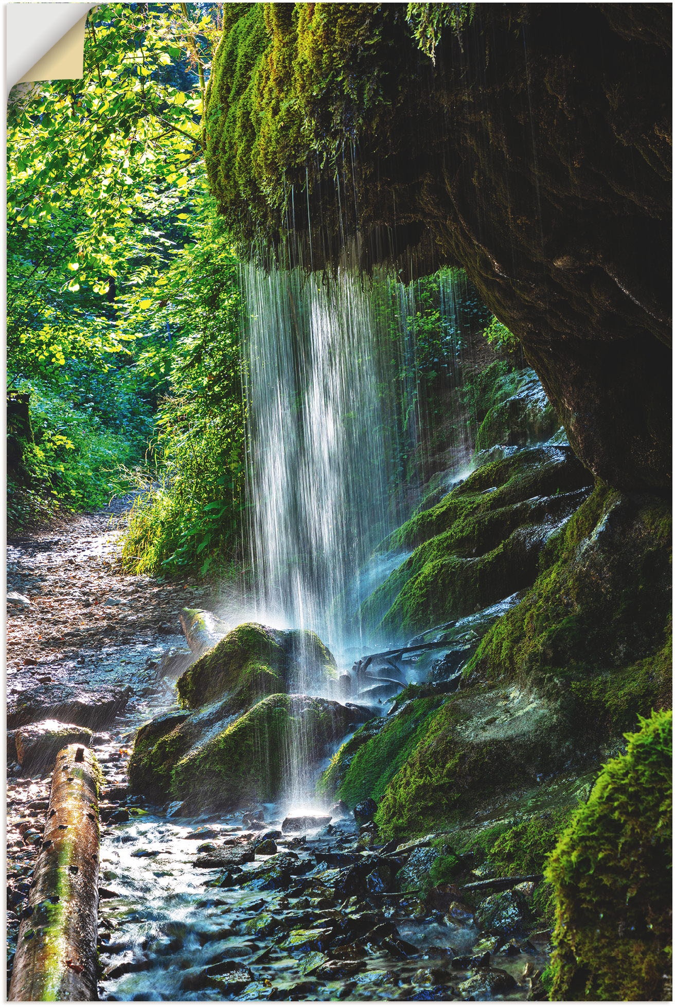 Artland Wandbild »Moosbedeckter Wasserfall«, Wasserfallbilder, in oder | BAUR Leinwandbild, Wandaufkleber bestellen (1 Poster als St.), Größen Alubild, versch