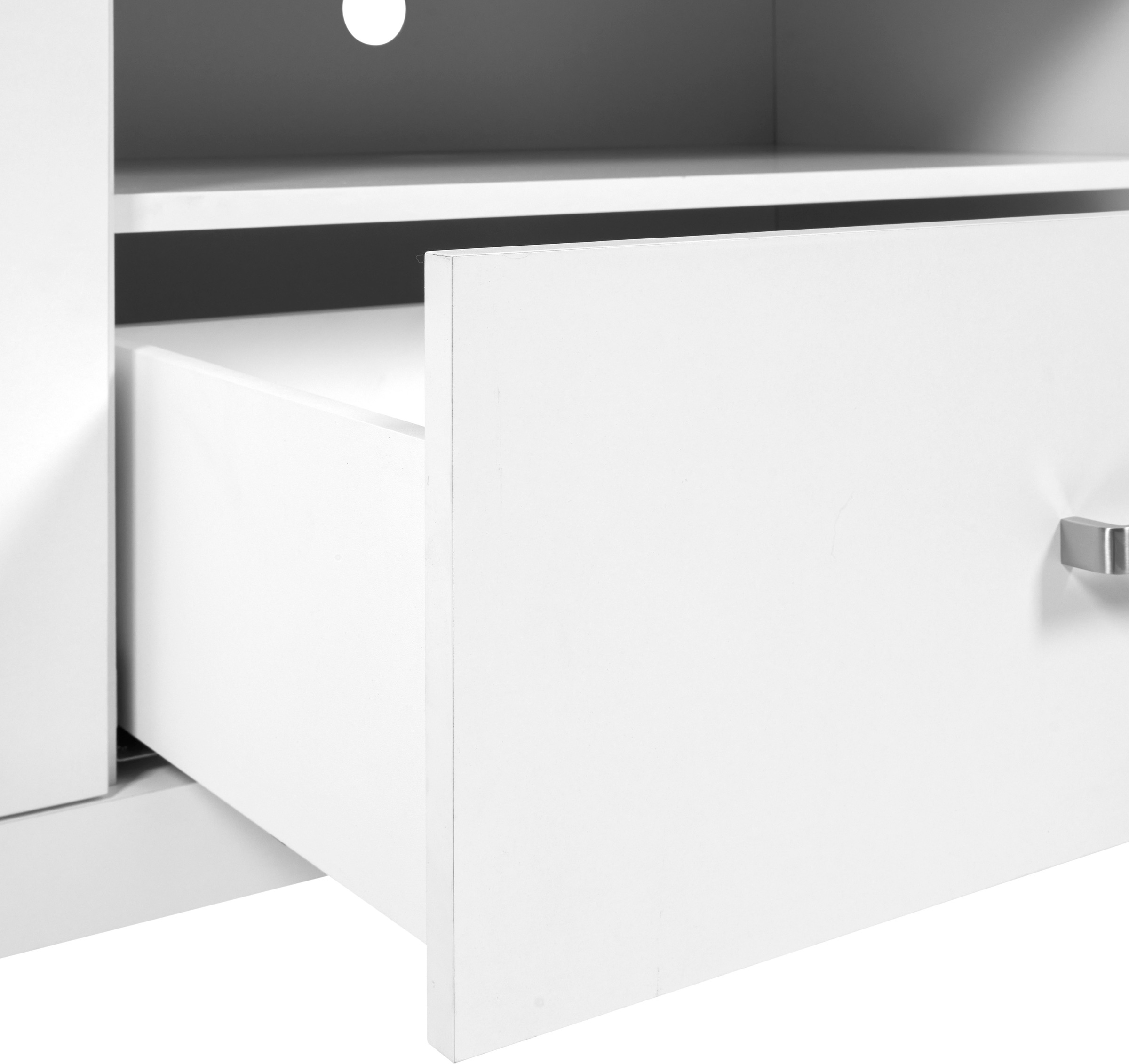 Inter Link TV-Board »Pienza, Weiss/Artisan Eiche Nachbildung, viel Stauraum, Softclose« 1 Stk. tlg. TV Lowboard mit Kabeldurchführung, Skandi Look, 173 x 45 x 64 cm
