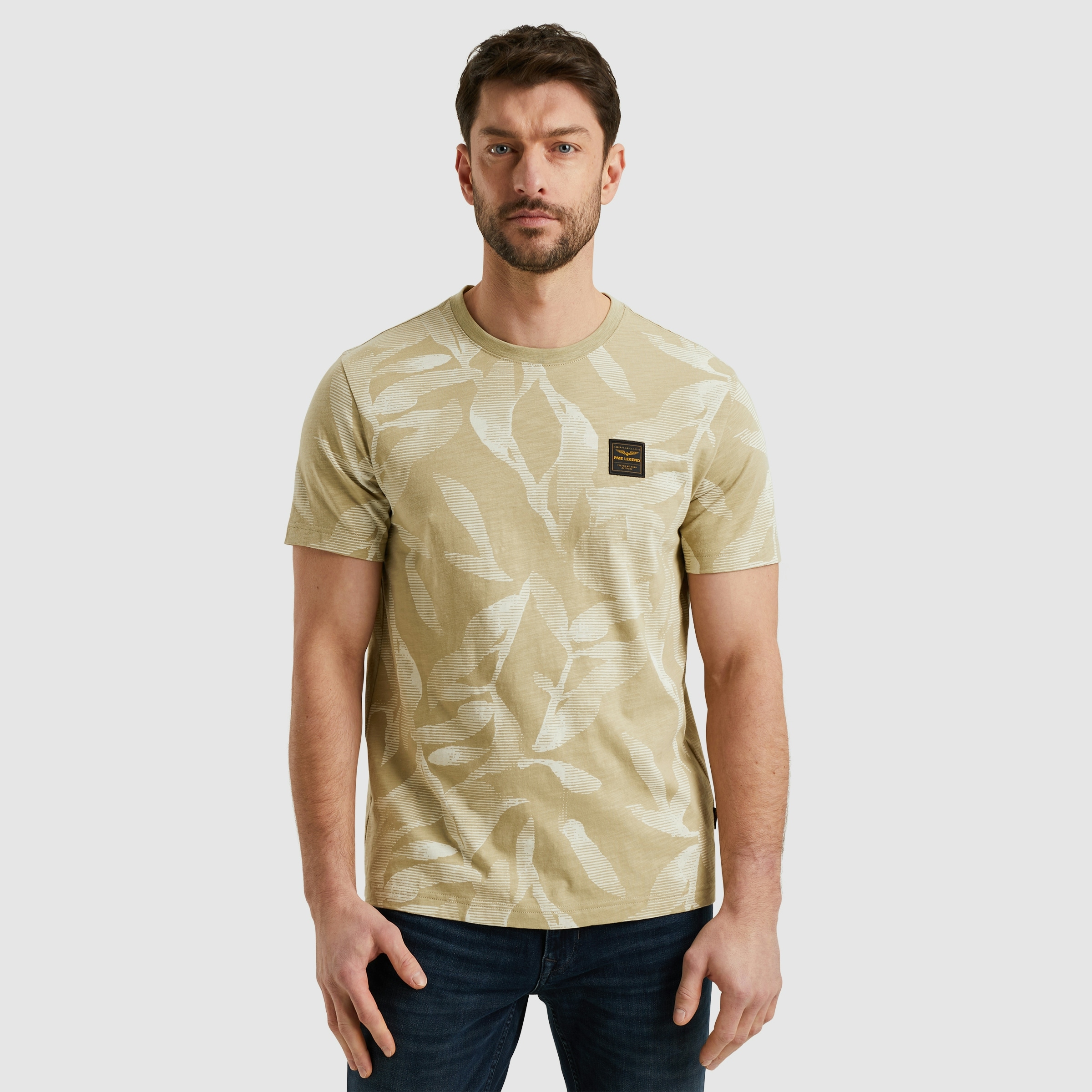 PME LEGEND T-Shirt "Short sleeve r-neck slub jersey aop", mit All-Over Prin günstig online kaufen
