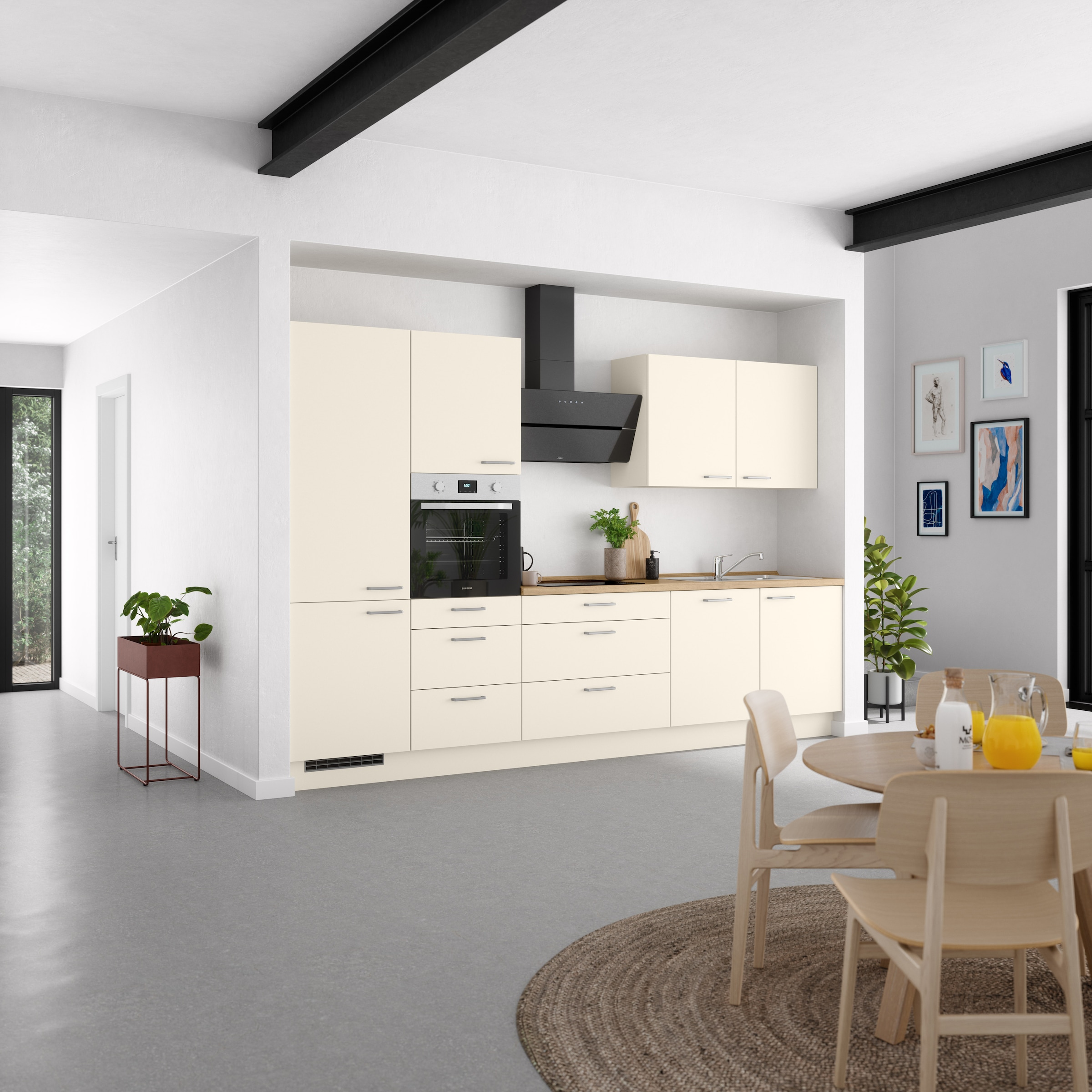 nobilia® Küchenzeile »"Touch II"«, vormontiert, Ausrichtung wählbar, Breite 330 cm, wahlw. mit E-Geräten