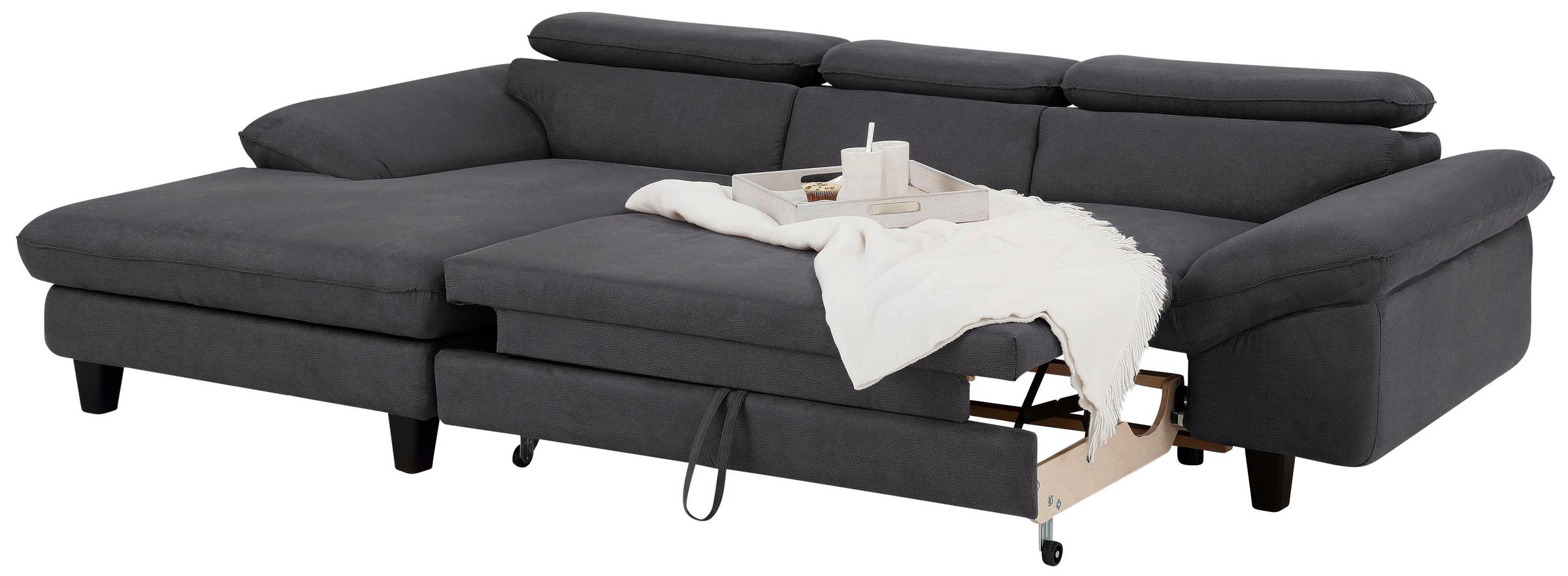 Home affaire Ecksofa »Pilot L-Form«, mit Kopfteilverstellung, wahlweise mit Bettfunktion & Bettkasten