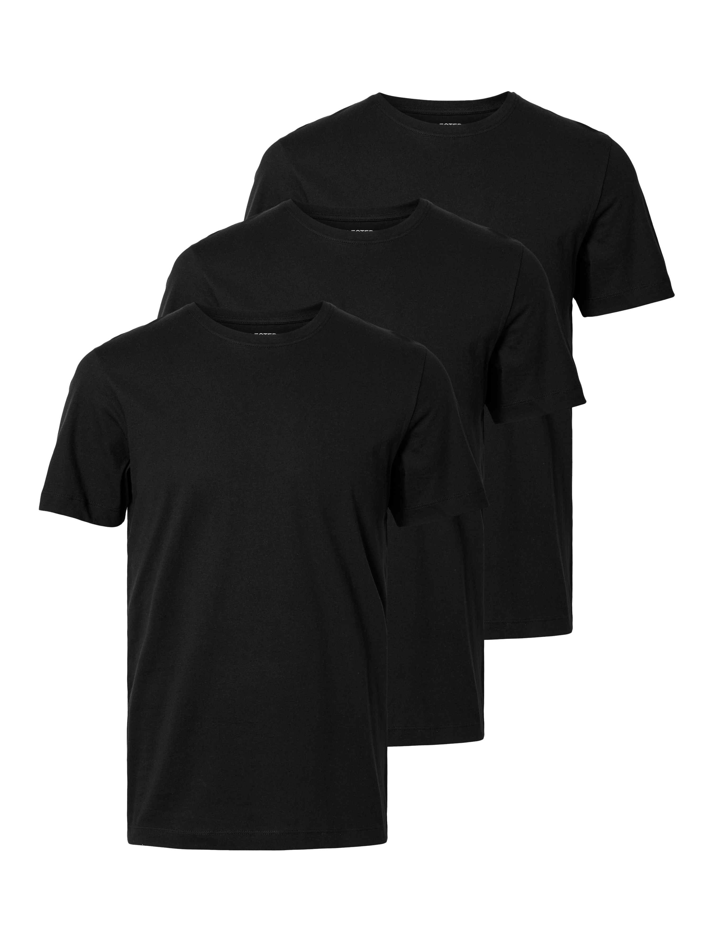 SELECTED Rundhalsshirt "SLHZREG-DAN 3 PACK SS O-NECK TEE" Packung, 3