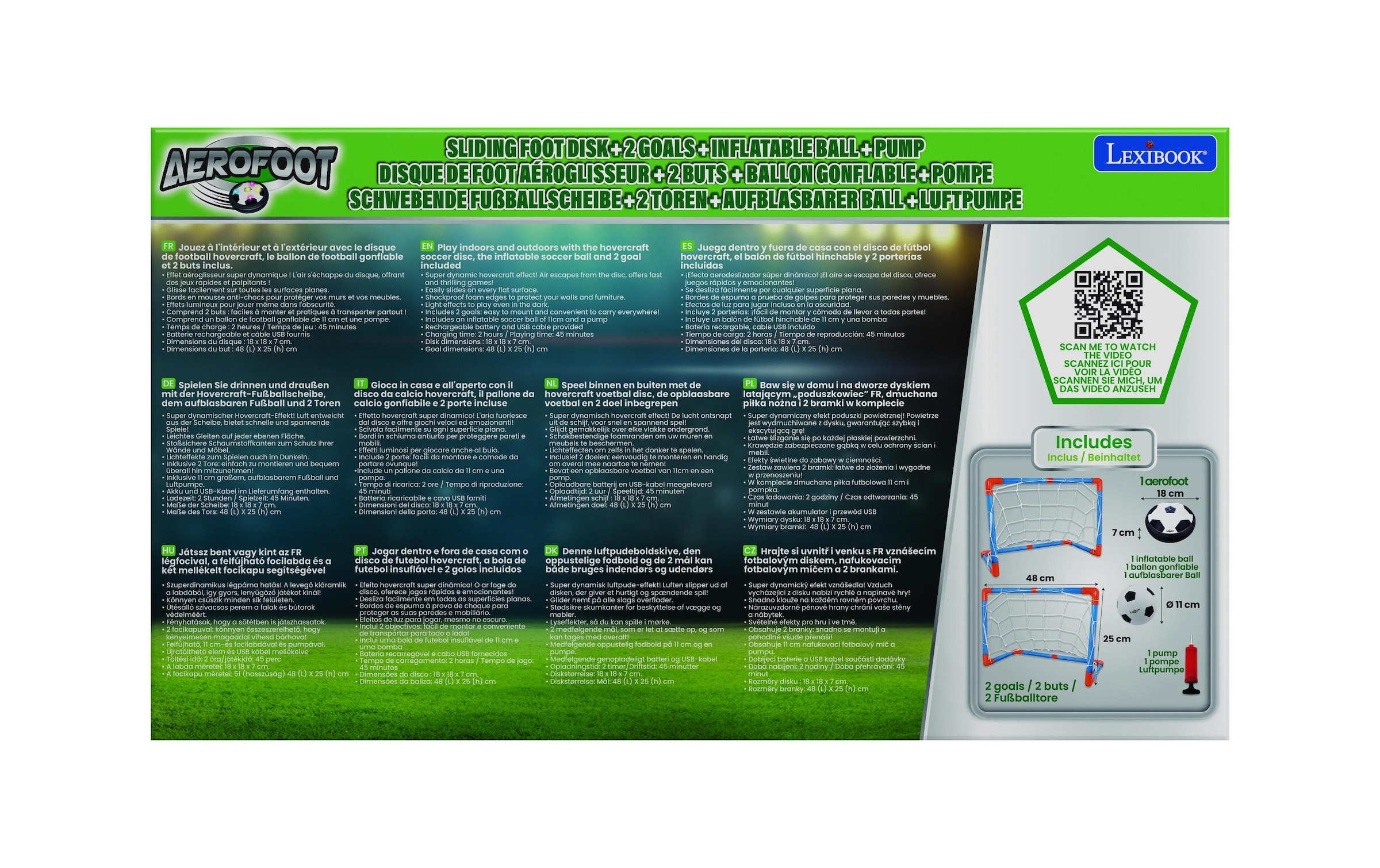 Lexibook® Fußballtor »AeroFoot« Schwebende Fussballscheibe auf Luftkissen