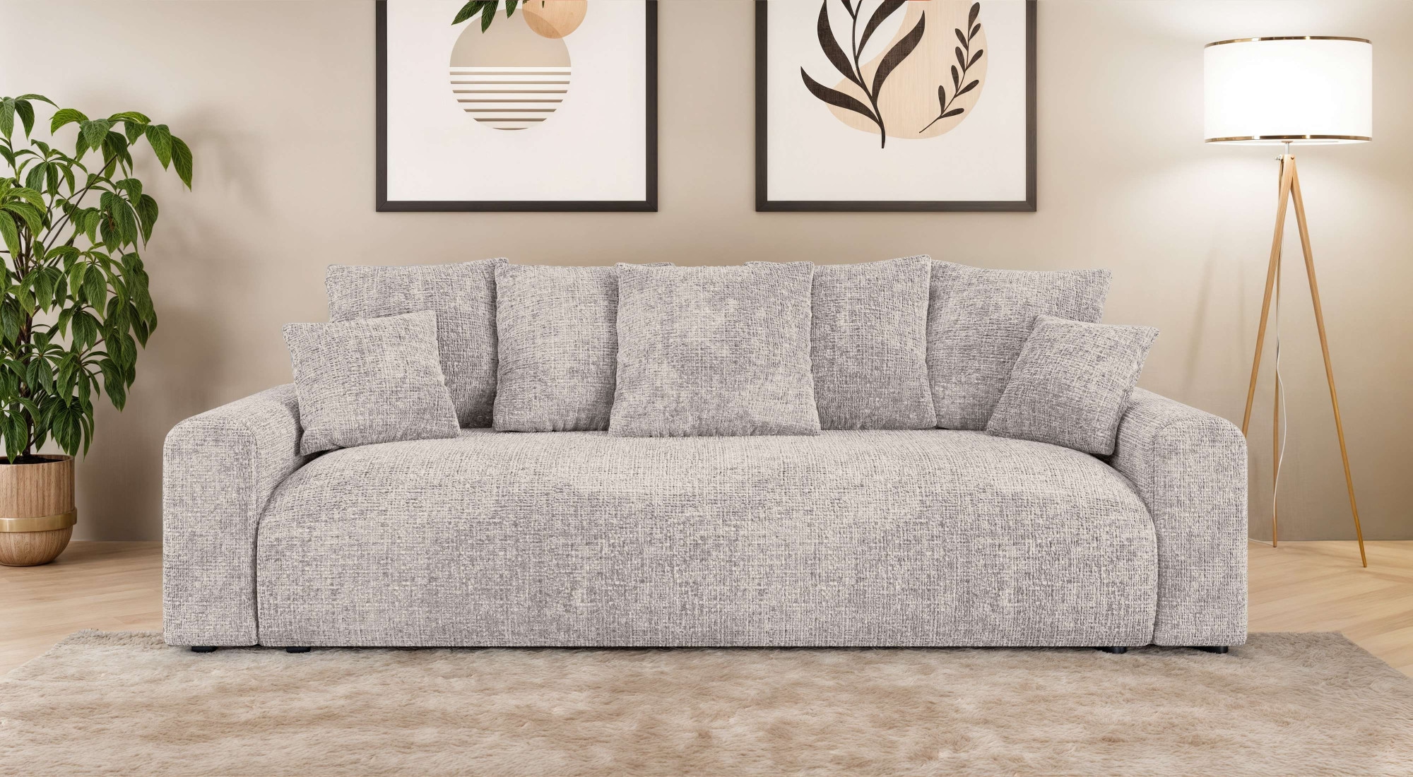 Home affaire Big-Sofa "LAKESIDE klein 3-Sitzer Schlafsofa mit Bettkasten, B günstig online kaufen
