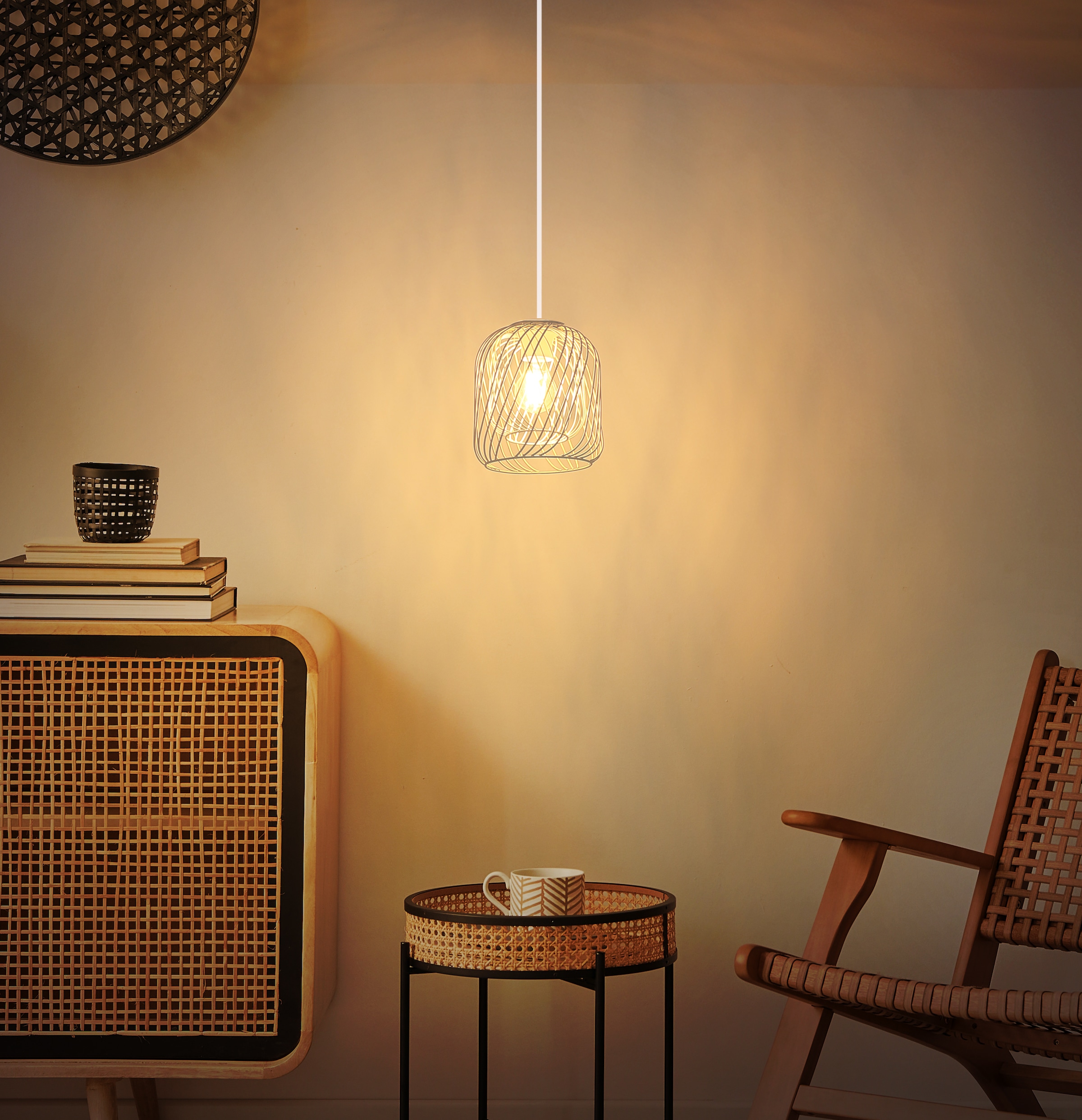 GLOBO LIGHTING Hängeleuchte »DICHTI«, Leuchtmittel E27 | ohne Leuchtmittel, Hängelampe/Pendelleuchte/Esszimmer/Wohnzimmer/Esstisch