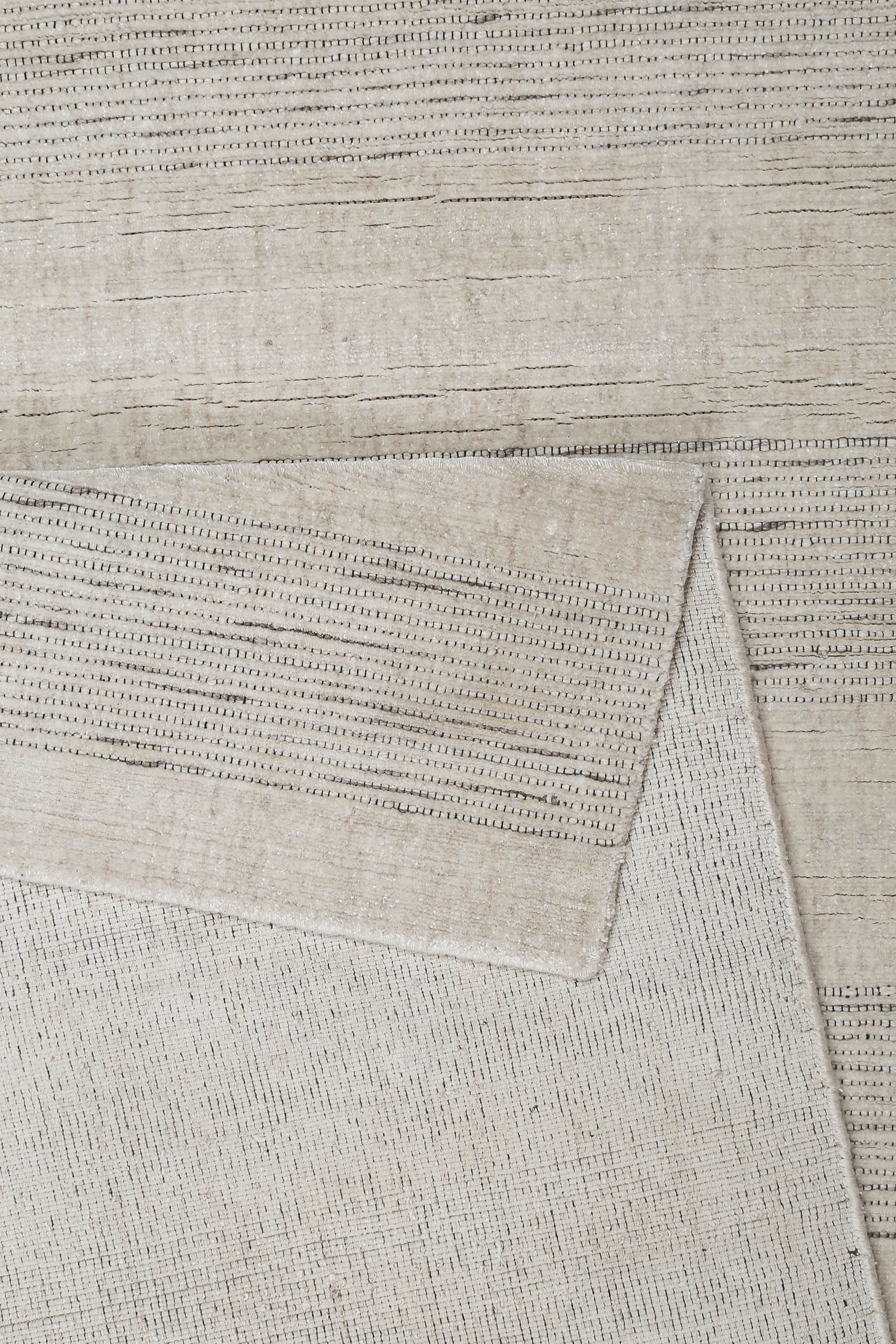 Wecon home Teppich »Seattle« rechteckig 11 mm Höhe Kurzflorteppich, handgewebt, TENCEL & Schurwolle, Streifen, Wohnzimmer