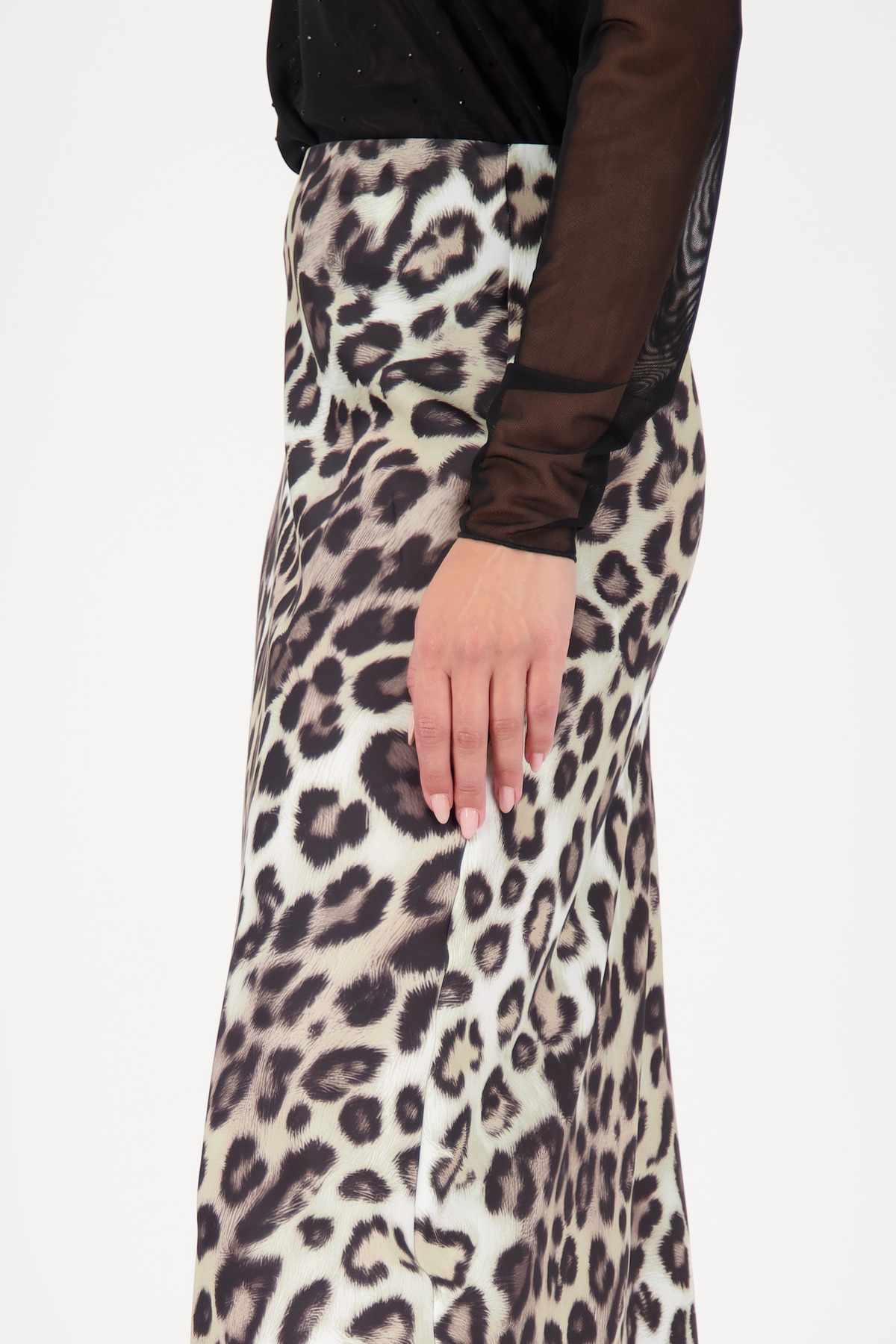 Thumbnail - Monari Satinrock "Rock Leo Allover Satin" Regular fit mit Leopardenmuster