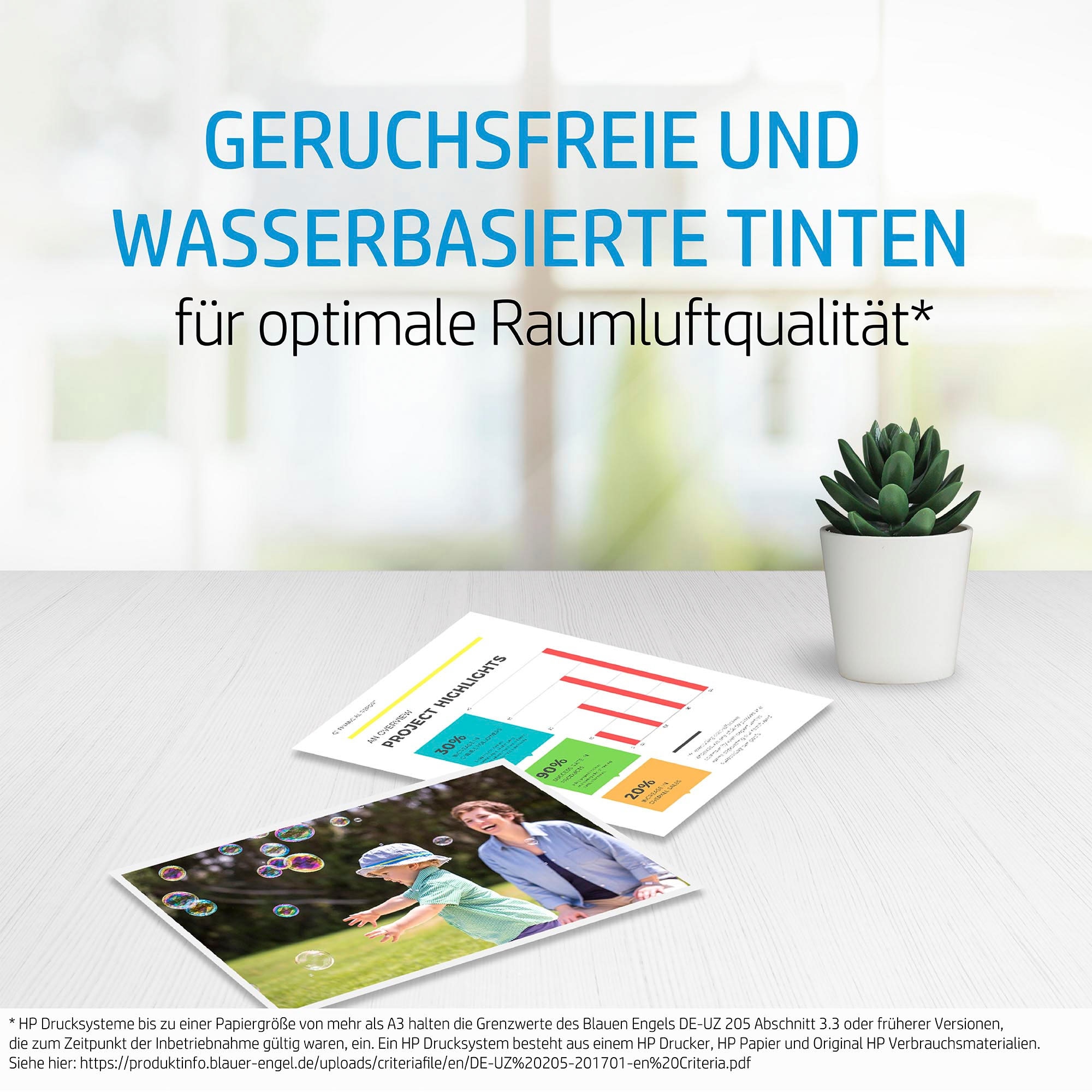 HP Nachfülltinte »305 2er-Pack 6ZD17AE, Cyan/Magenta/Gelb/Schwarz«, für HP, (Packung, 2 St.), Instant Ink, Druckerpatrone original, Kombi