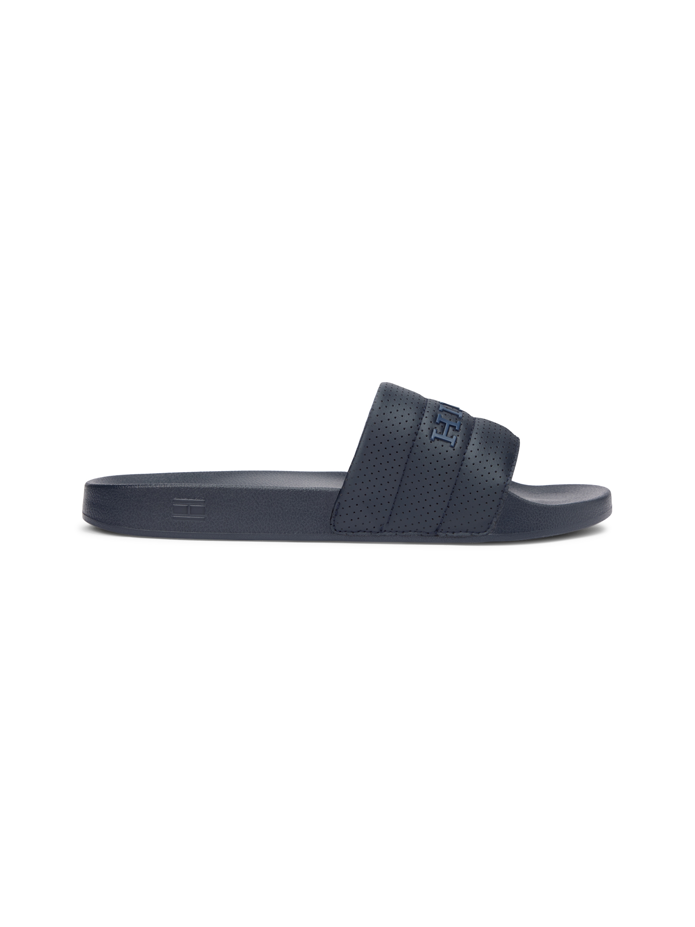 Tommy Hilfiger Pantolette »HILFIGER PAD PERF POOL SLIDE«  , Sommerschuh, Badepantolette mit Logoschriftzug