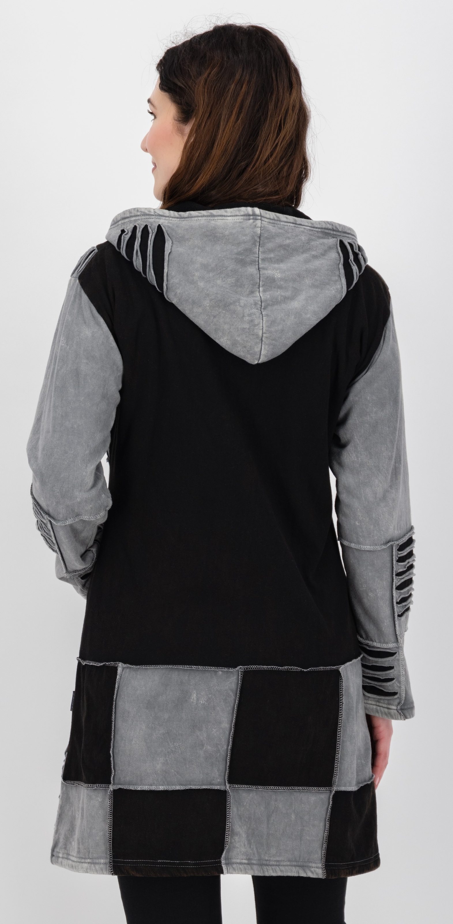 DEPROC Active Fleecejacke »Patchwork NUNAVUT LONG WMN«, auch in Großen Größen erhältlich