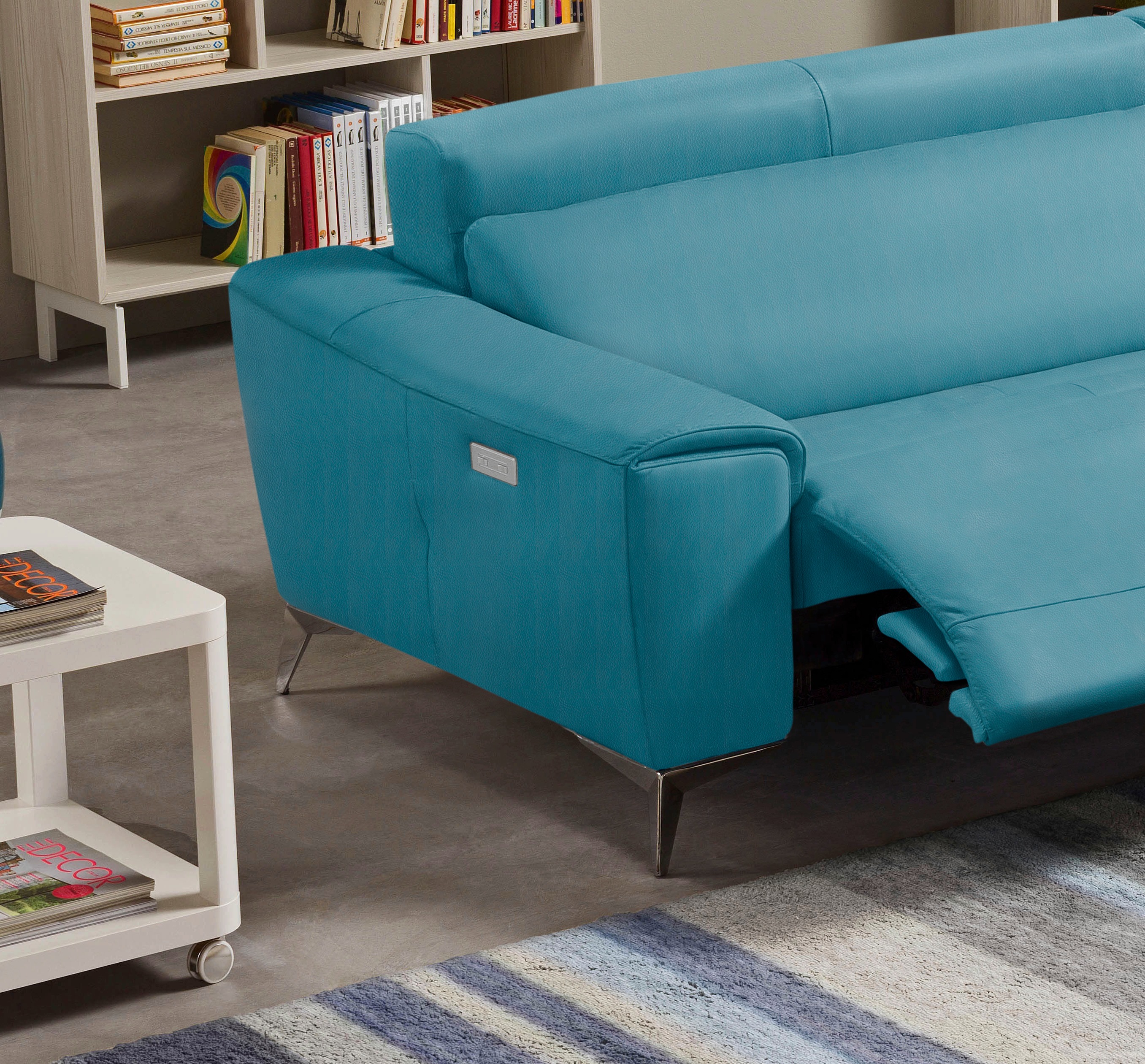 Thumbnail - Egoitaliano Ecksofa "Suzette, Designsofa mit hohem Sitzkomfort" mit Recamiere, inkl. 1 elektronischen Relaxfunktion, L-F...