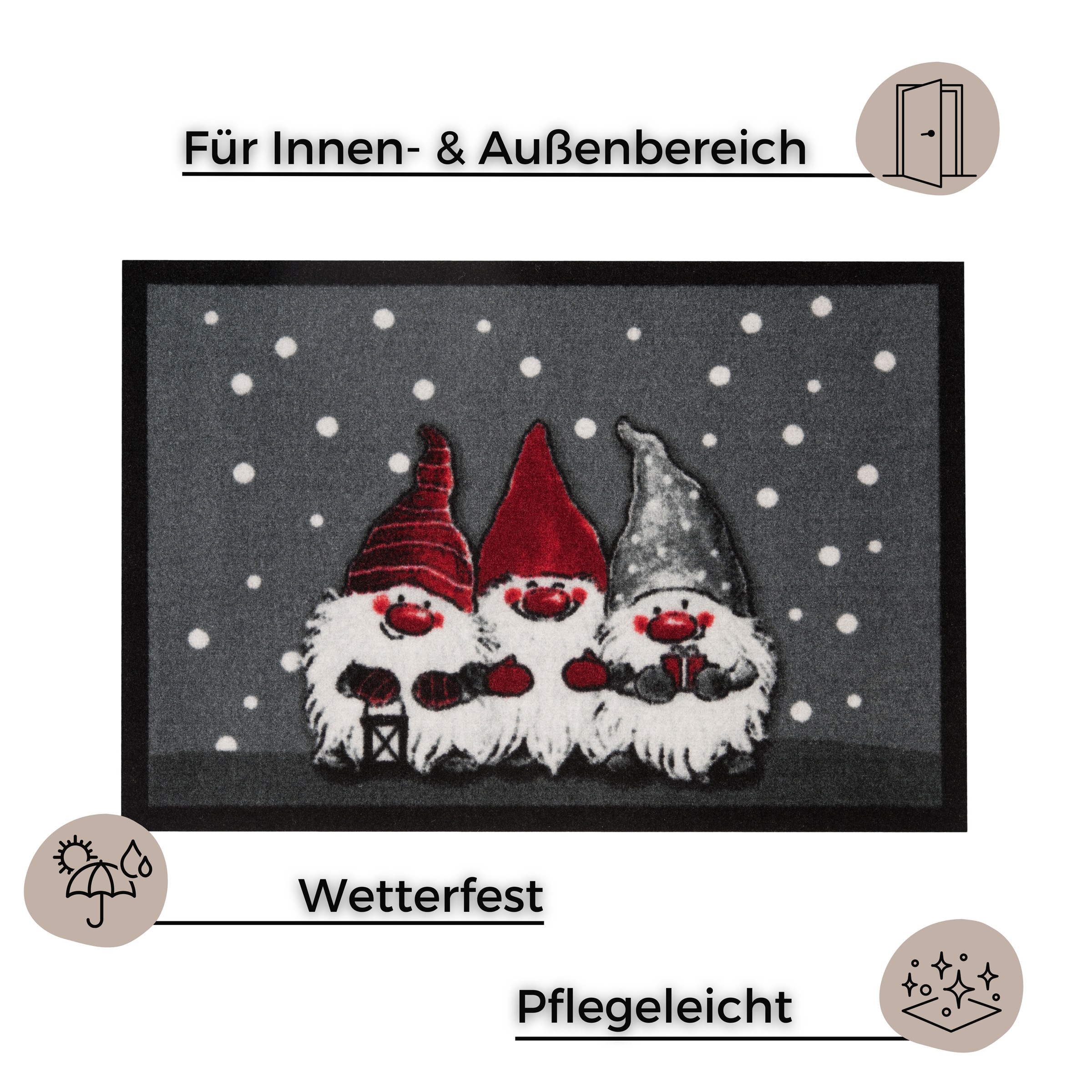 HANSE Home Fußmatte "3 Zwerge, Türmatte" rechteckig 7 Höhe Schmutzfangmatte günstig online kaufen