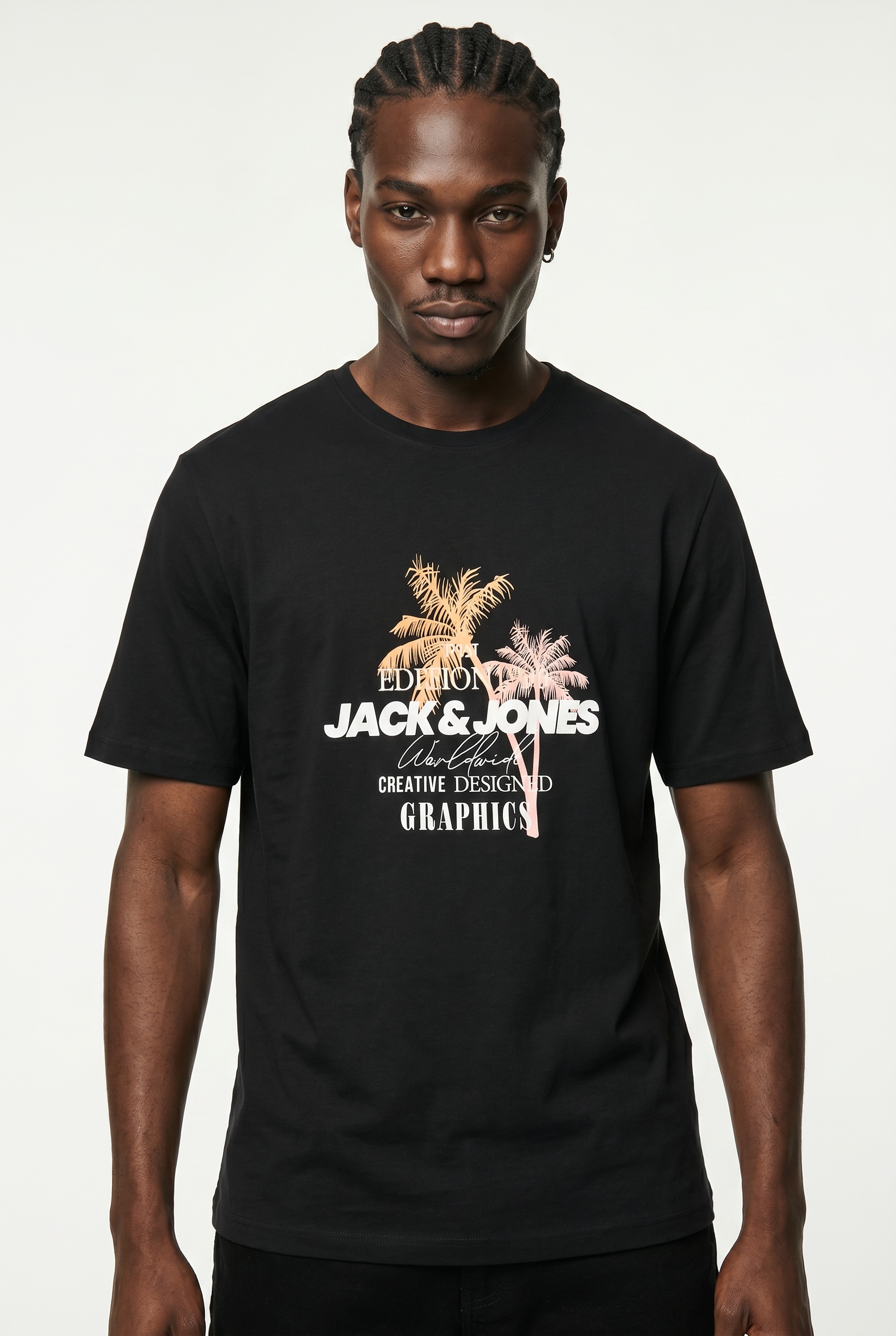 Jack & Jones Rundhalsshirt "JJGRADIENT PRINT TEE SS CREW NECK"