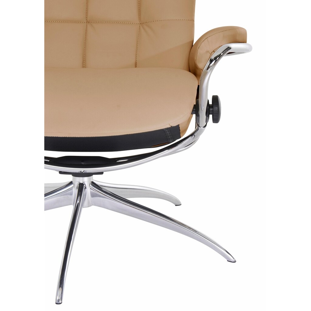 Stressless® Relaxsessel »London«, (Set, Relaxsessel mit Hocker), mit Hocker, High Back, mit Star Base, Gestell Chrom