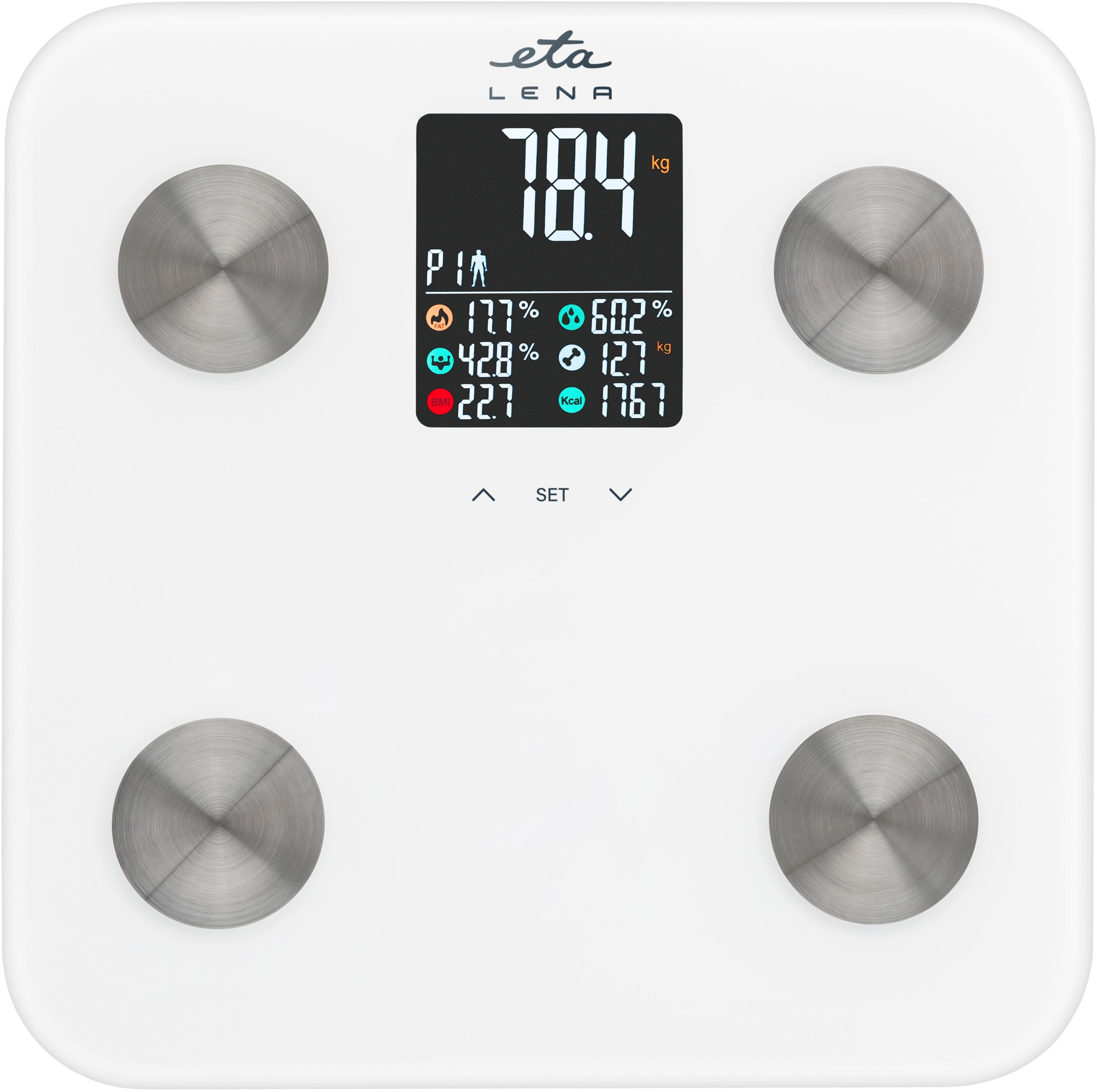 eta Personenwaage "Lena" LCD-Display, Touch Bedienung, 180kg Tragfähigkeit, günstig online kaufen