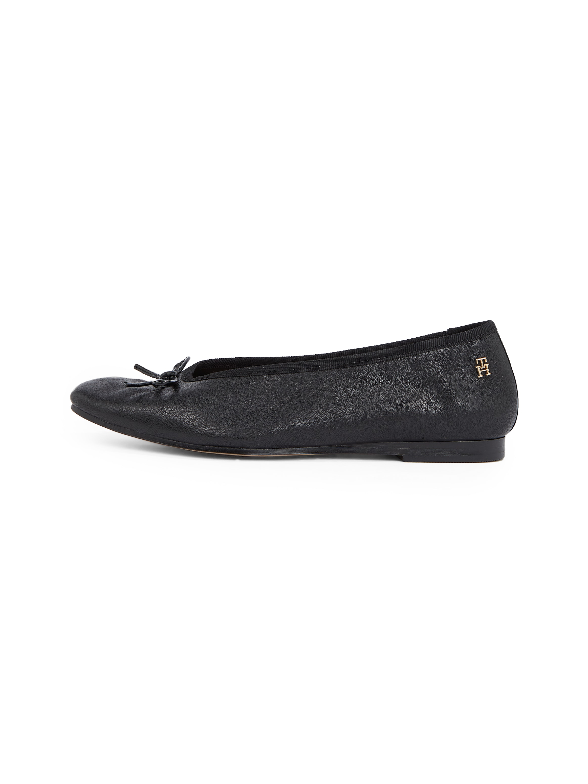 Tommy Hilfiger Ballerina »SOFT LEATHER BALLERINA BOW«, Businessschuh, Flats, Slipper, Schlupfschuh in schmaler Form