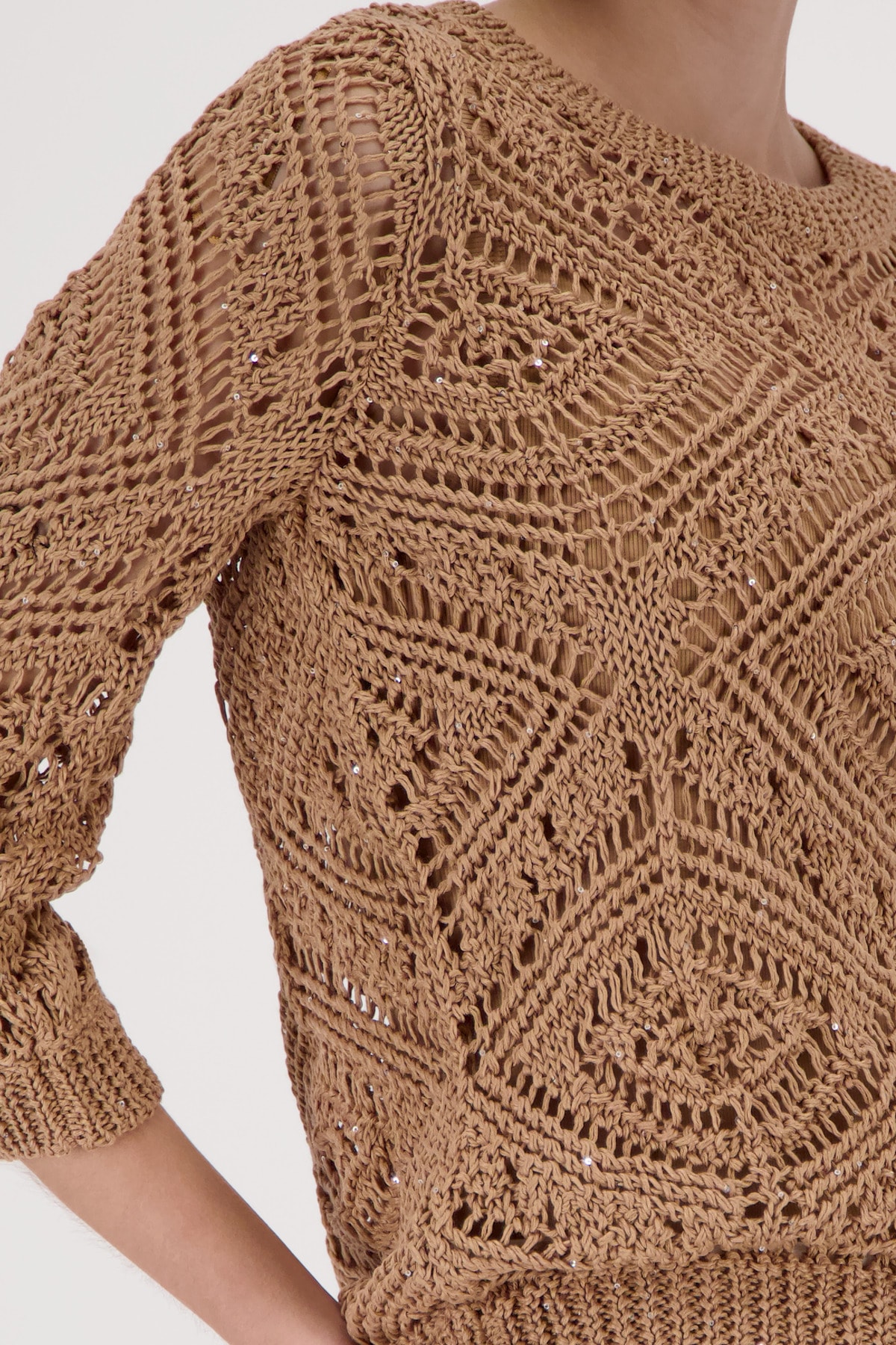 Monari Strickpullover »Ajour« Regular fit mit Strickmuster
