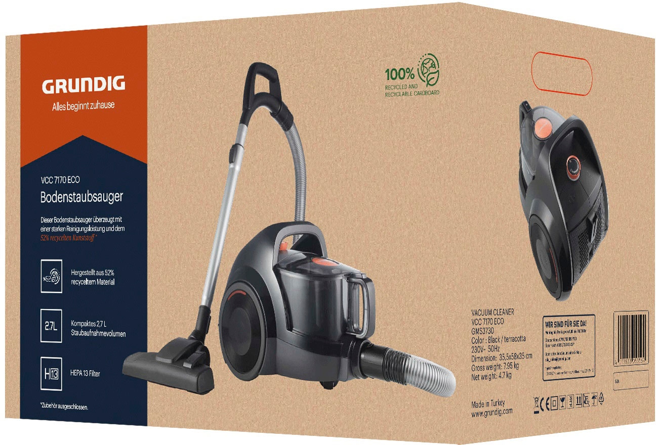 Grundig Bodenstaubsauger »VCC 7170 ECO«, 800 W, beutellos